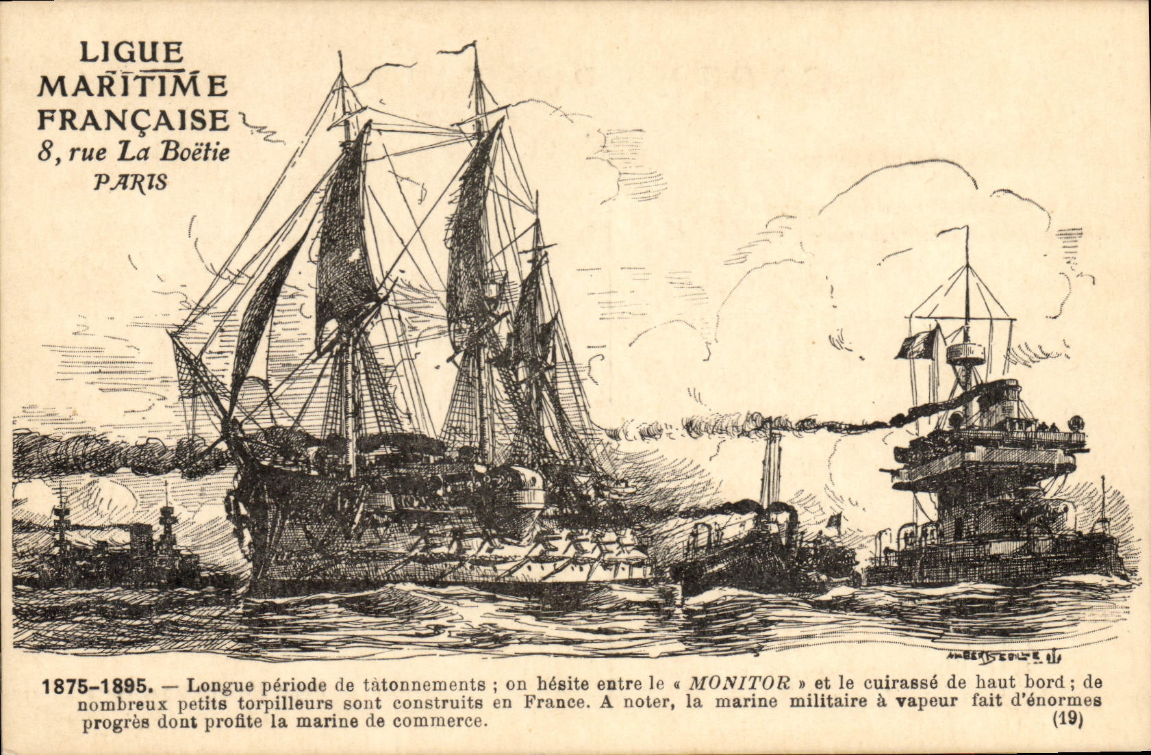 CPA Bateau Voilier Monitor Sebille