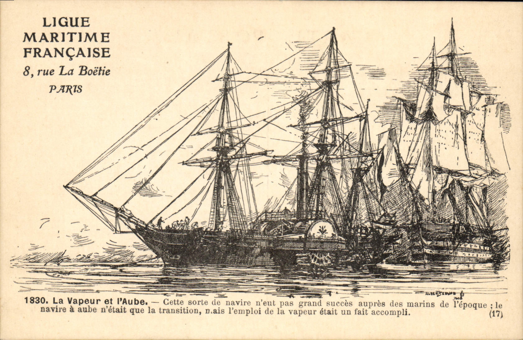 CPA Bateau Voilier La vapeur et l'Aube Sebille 