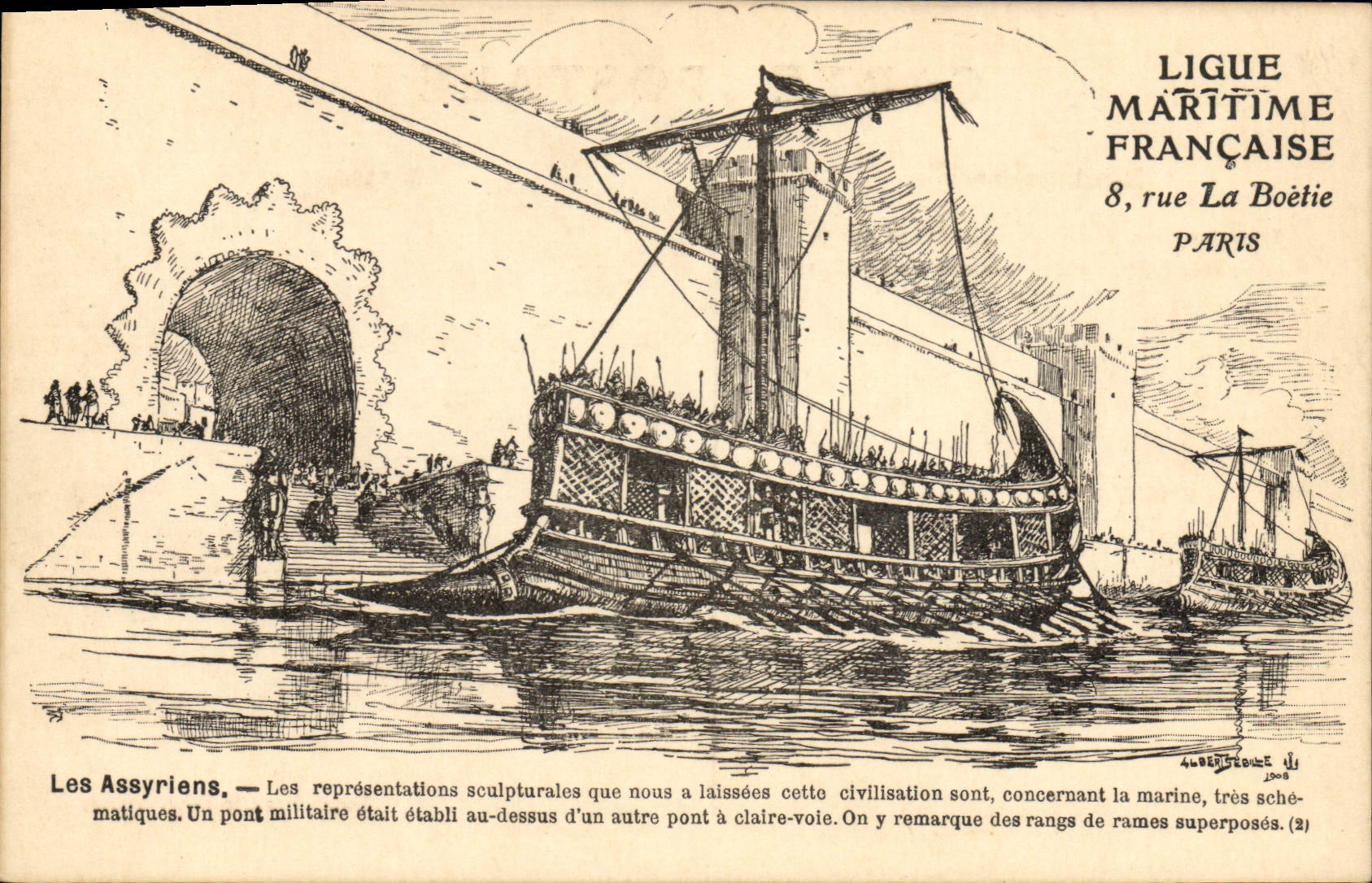 CPA Bateau Voilier Les Assyriens Sebille