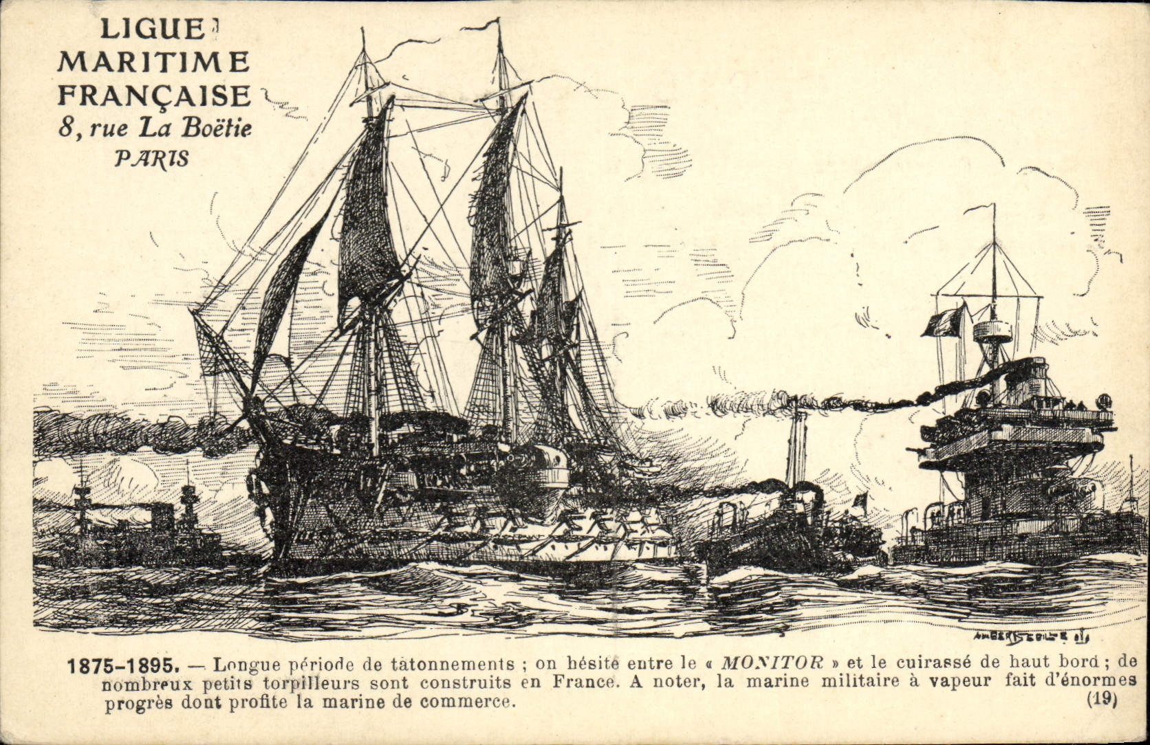 CPA Bateau Voilier Monitor Sebille 