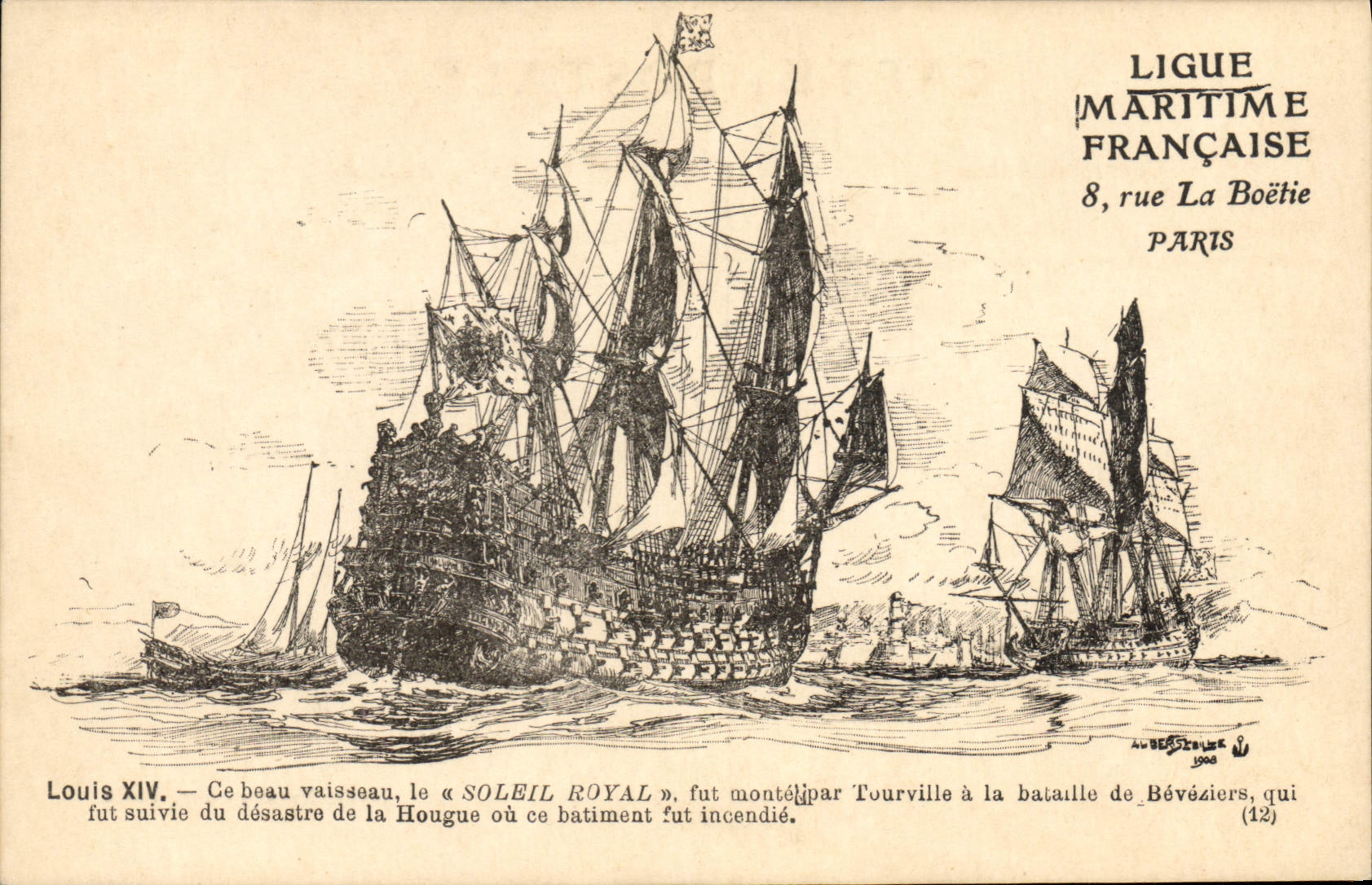 CPA Bateau Voilier Soleil Royal Sebille