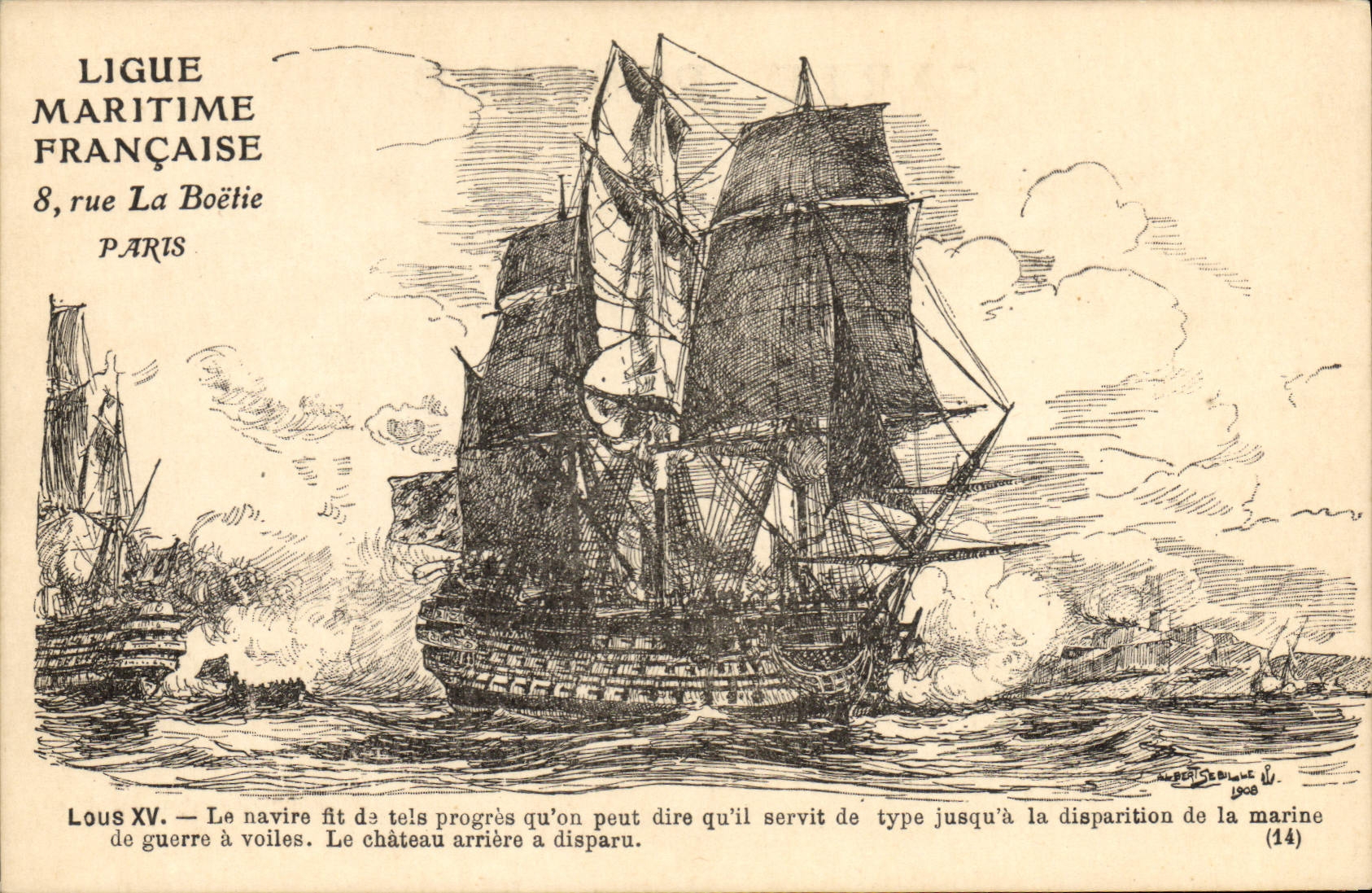 CPA Bateau Voilier Louis XV