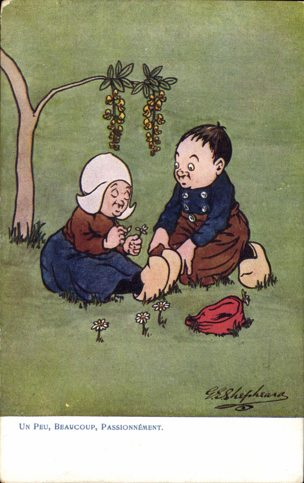 VINTAGE POSTCARD Illustrator Shapleaca Children