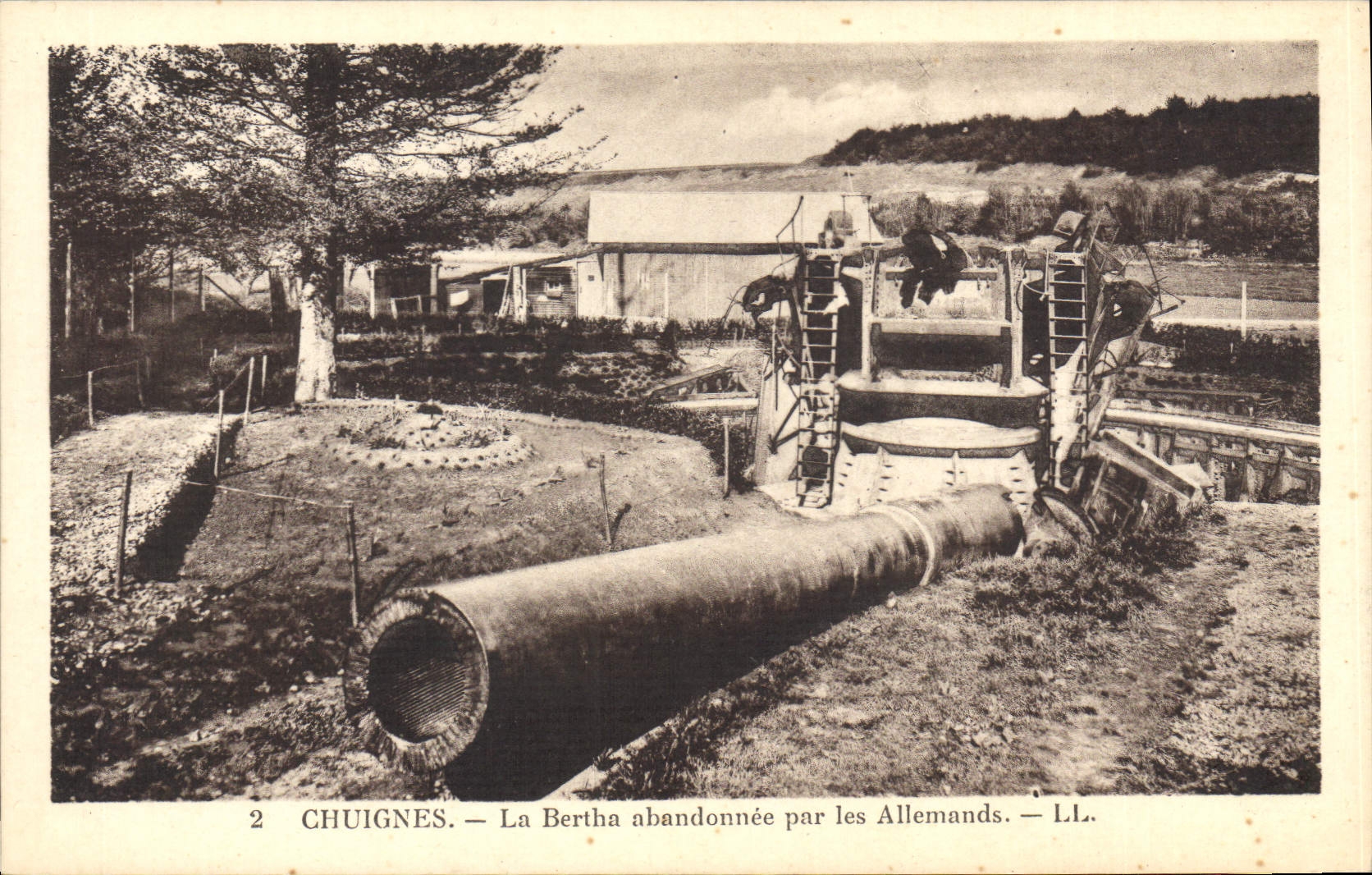 CPA Militaria Chuignes La Bertha abandonnee par les allemands