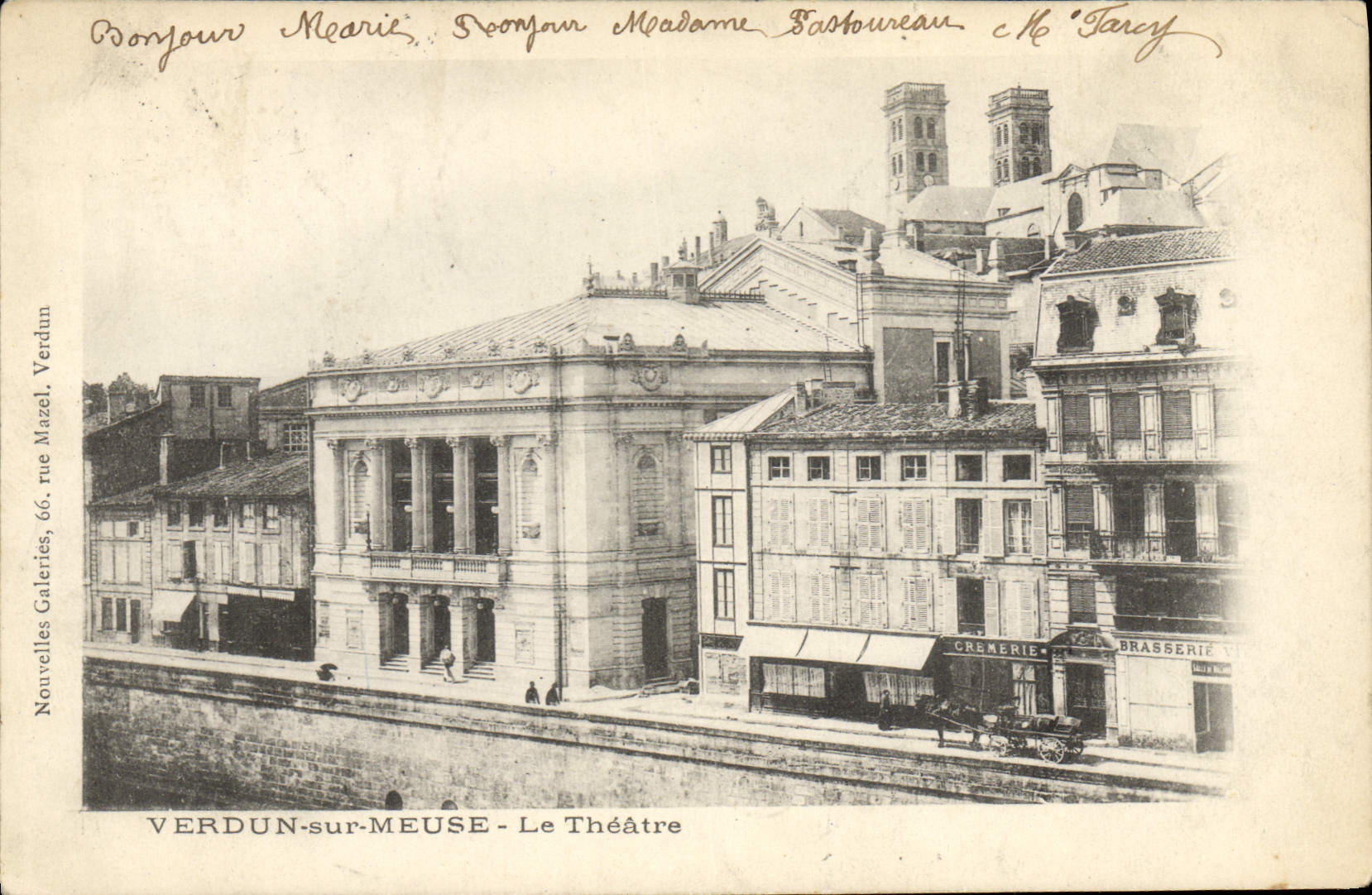 VINTAGE POSTCARD Verdun Theater on Meuse