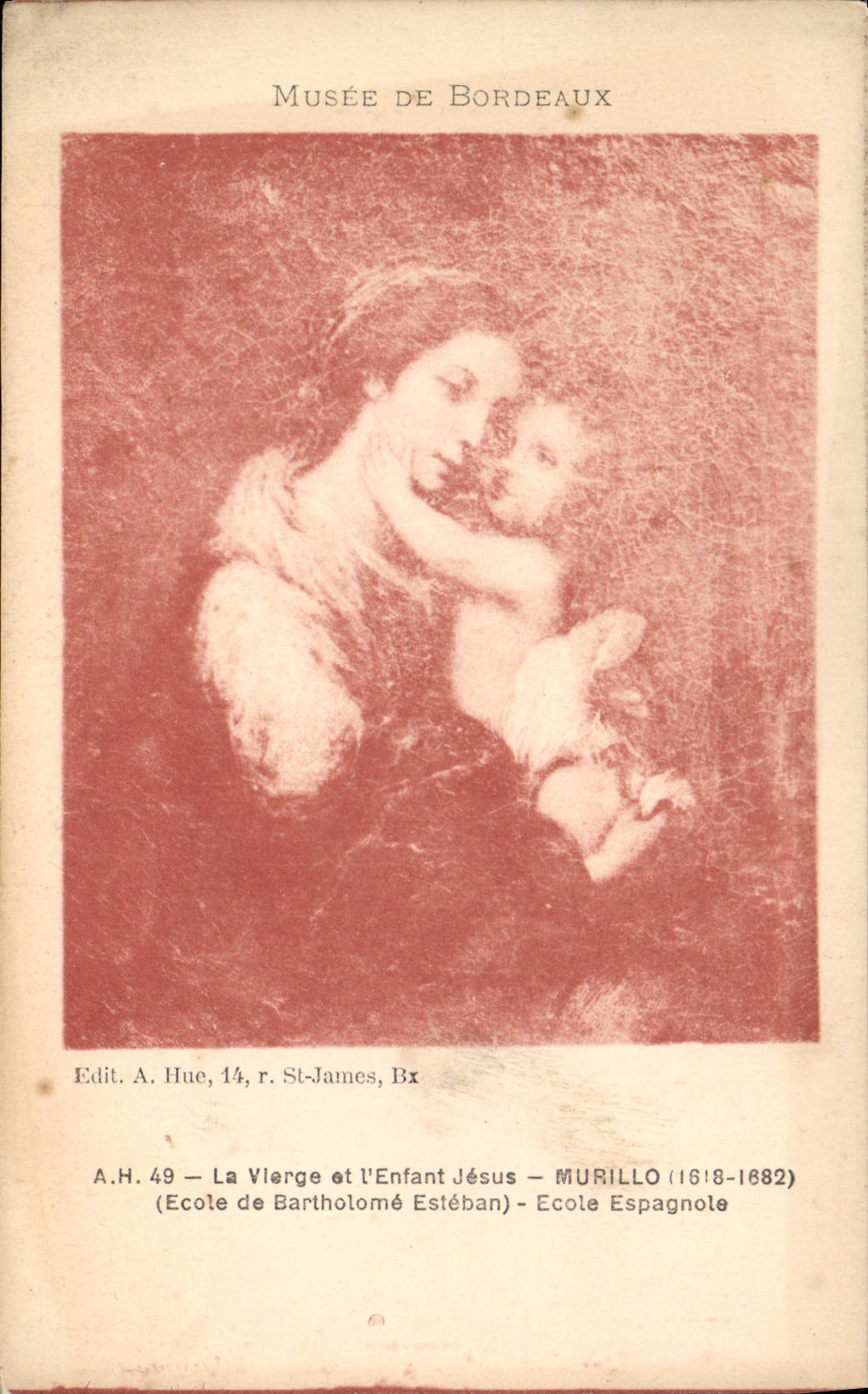 CPA Musee de Bordeaux La vierge et l'enfant Jesus Murillo Bartholome Esteban