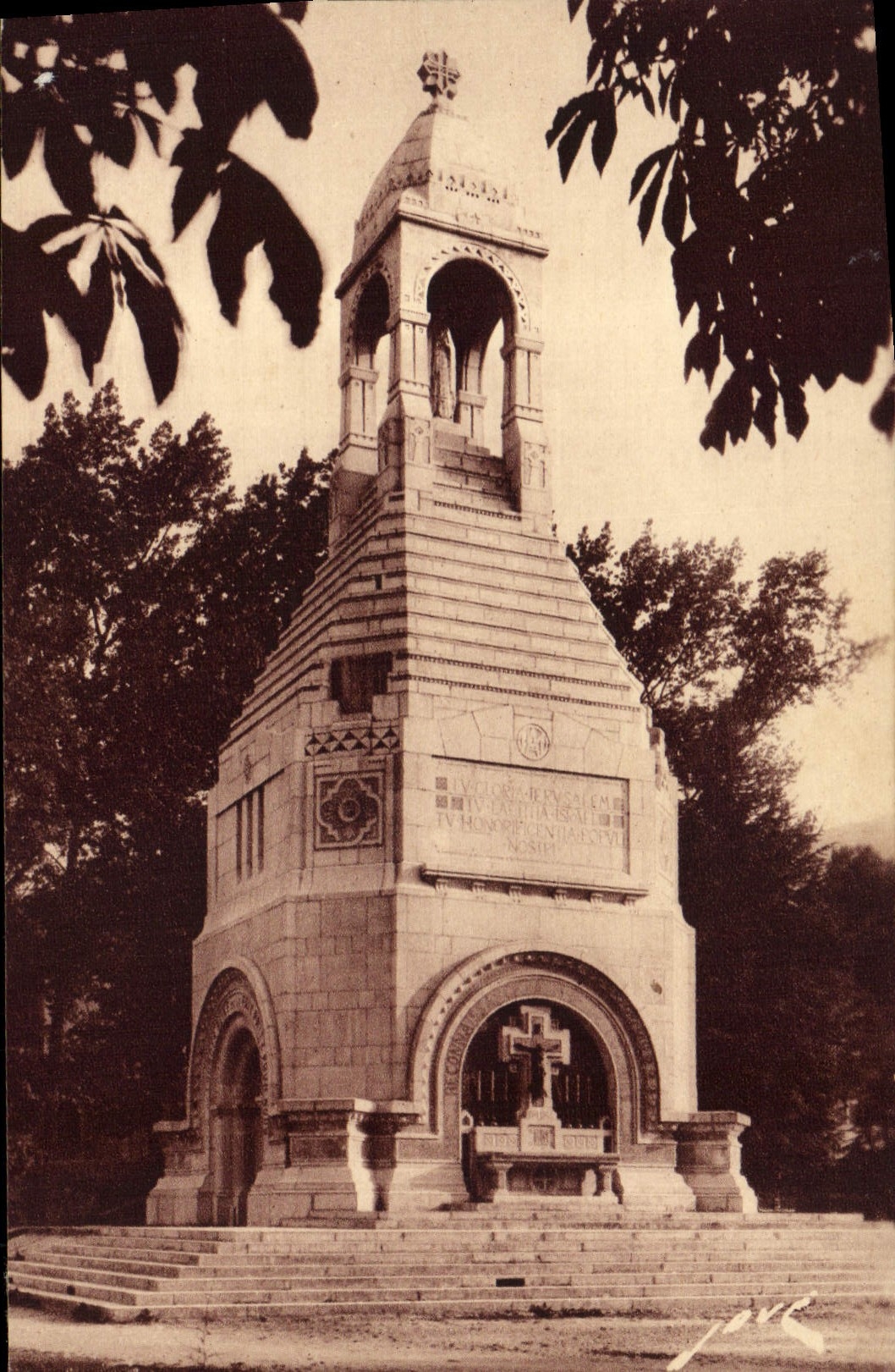 POSTAL de la VENDIMIA pesada el monumento del reconocimiento interaliado