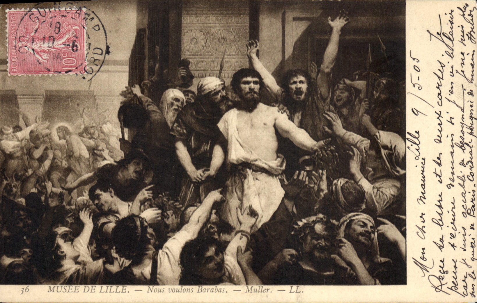 CPA Musee de Lille Nous voulons Barabas Muller