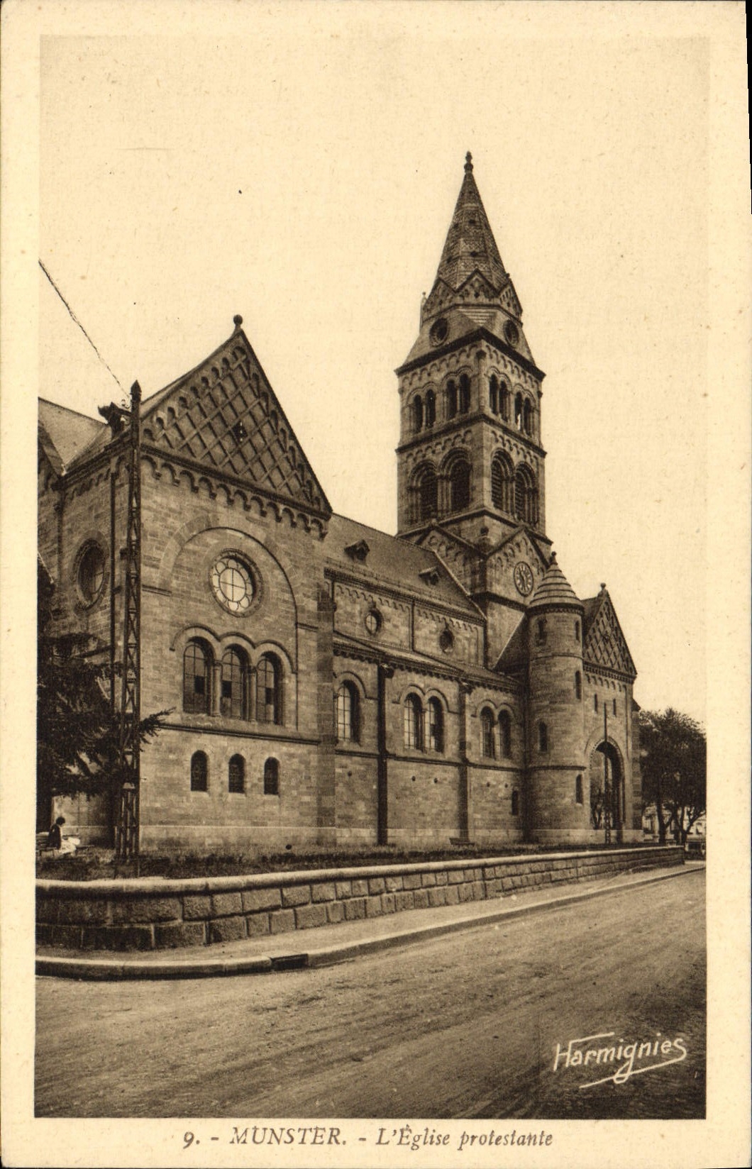 VINTAGE POSTCARD Religion prostestante Munster Protestant Church