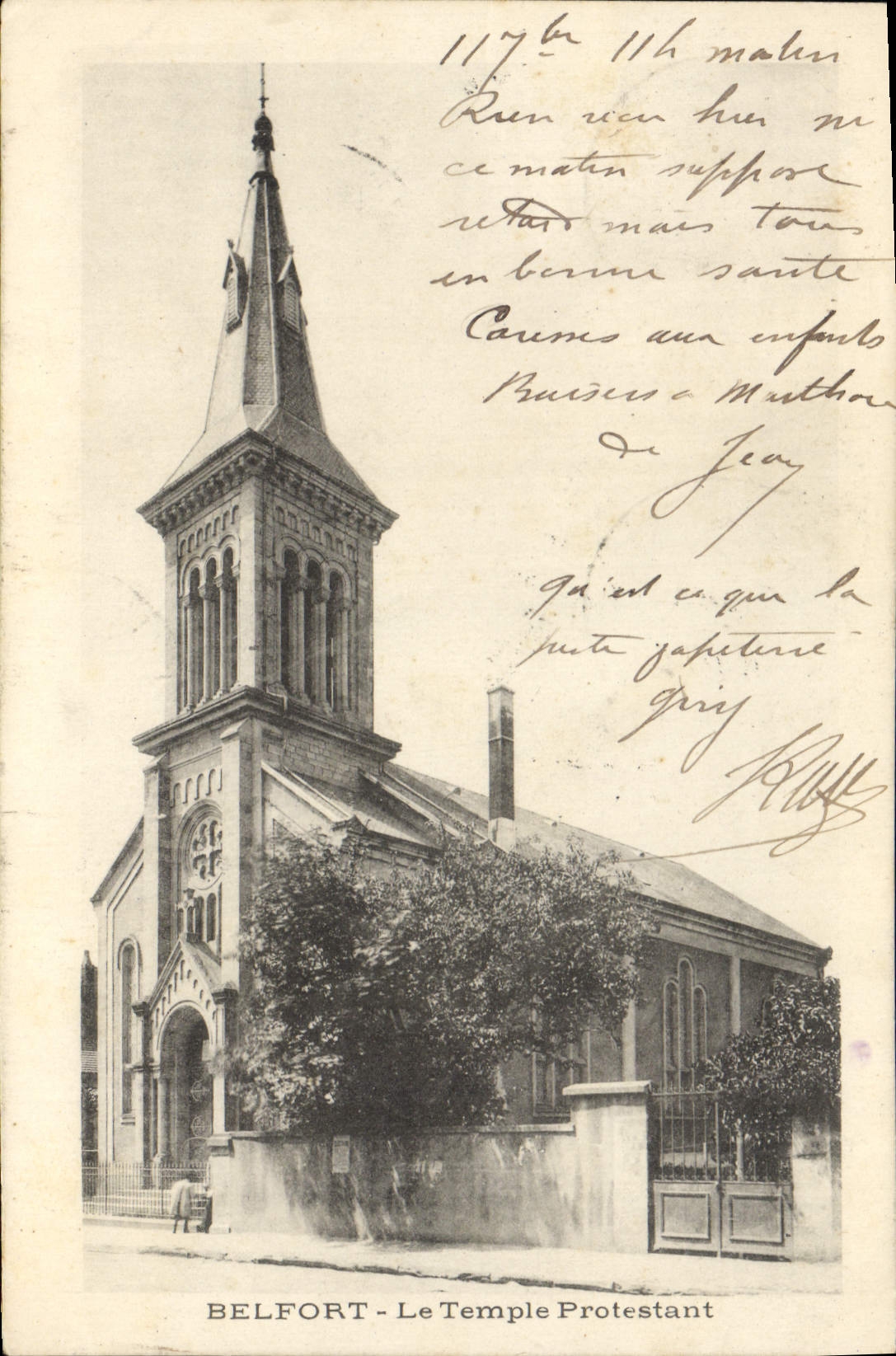 CPA Religion prostestante Belfort Temple protestant