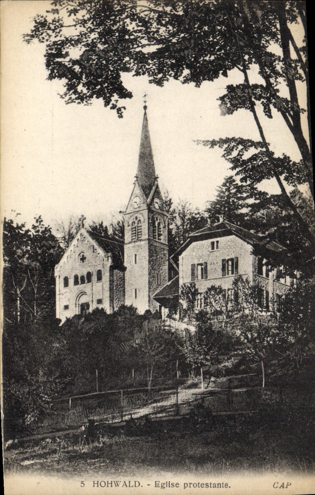 VINTAGE POSTCARD Religion prostestante Hohwald Protestant Church
