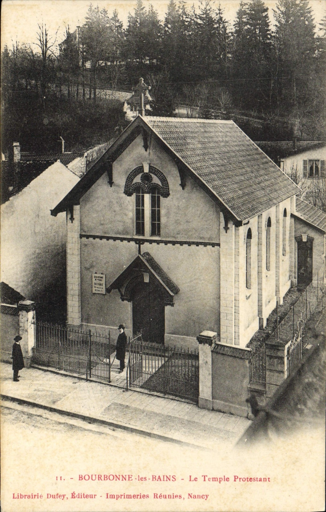 VINTAGE POSTCARD Religion prostestante Bourbonne les Bains Protestant Temple