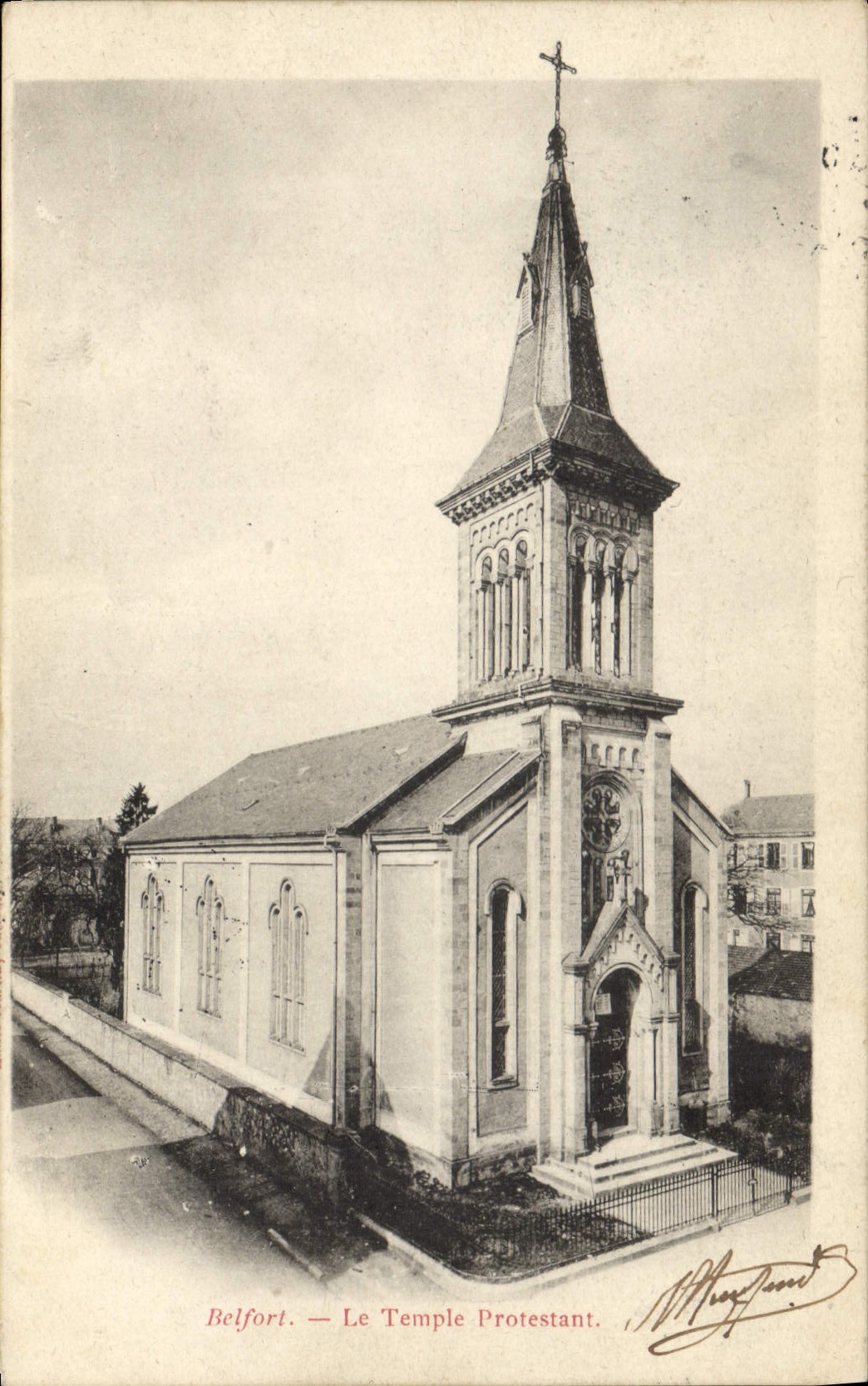 CPA Religion prostestante Belfort Temple protestant