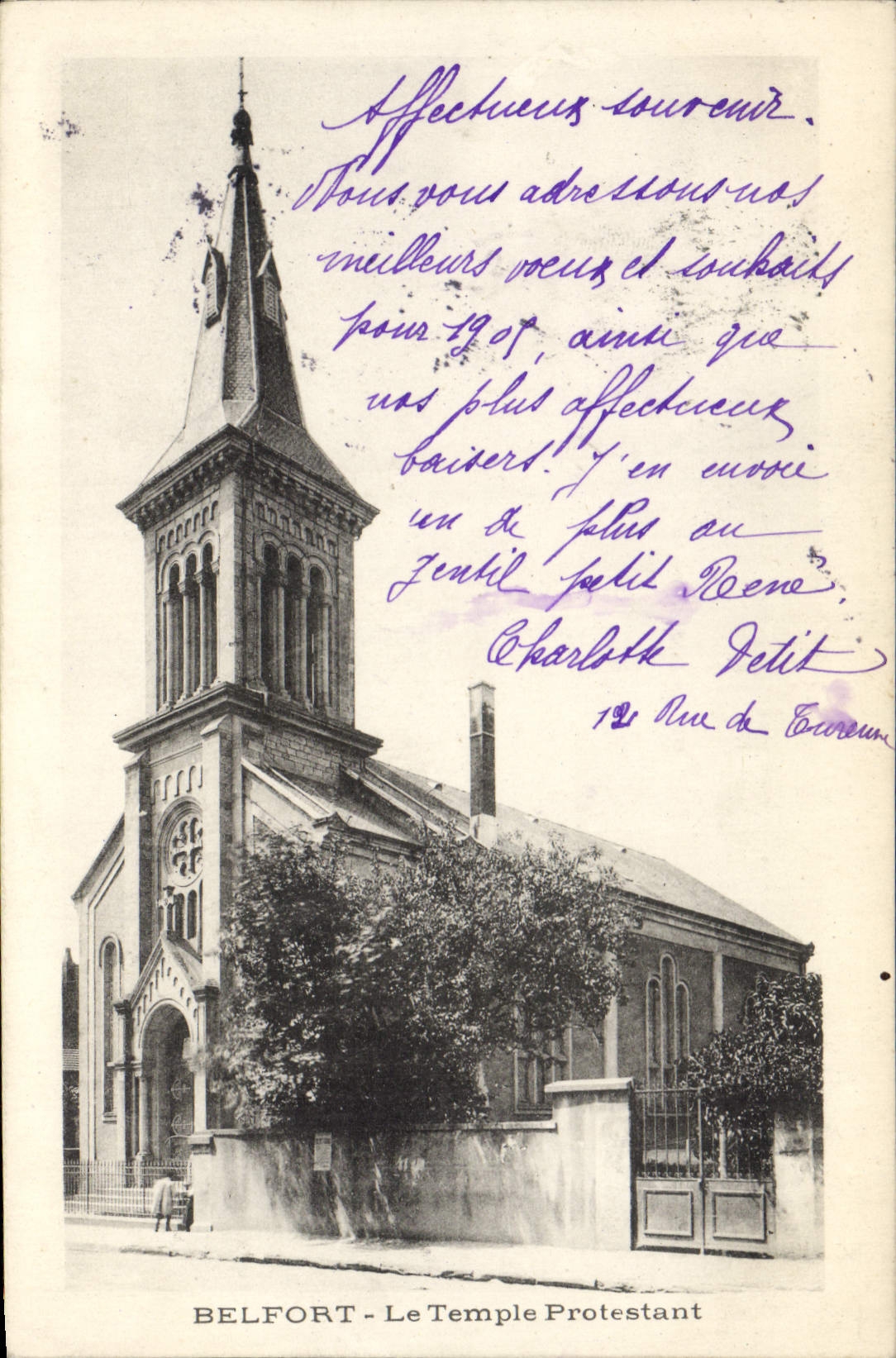 CPA Religion prostestante Belfort Temple protestant