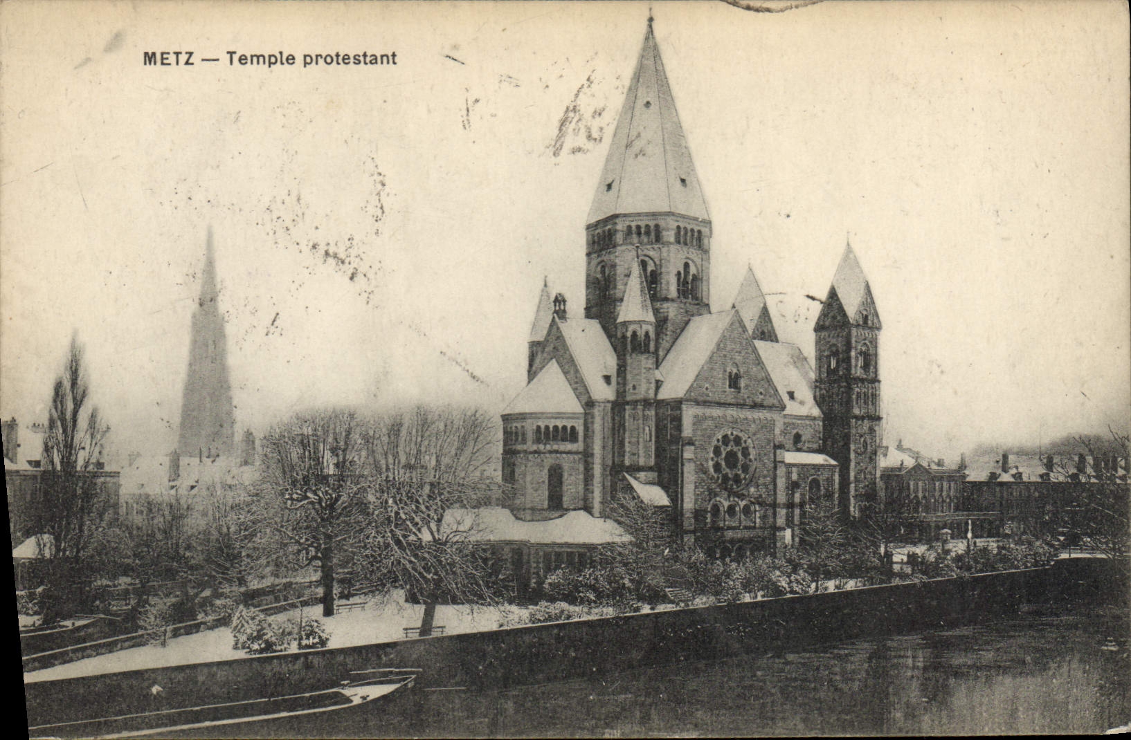 VINTAGE POSTCARD Religion prostestante Metz Protestant Temple