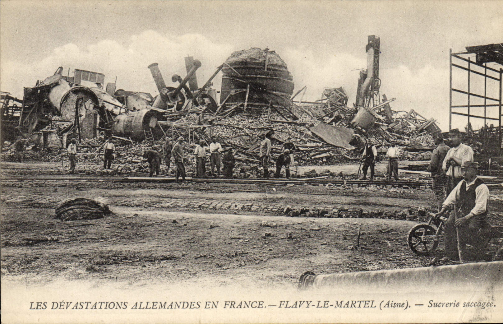 VINTAGE POSTCARD Sugar refinery sccagee Flavy Martel