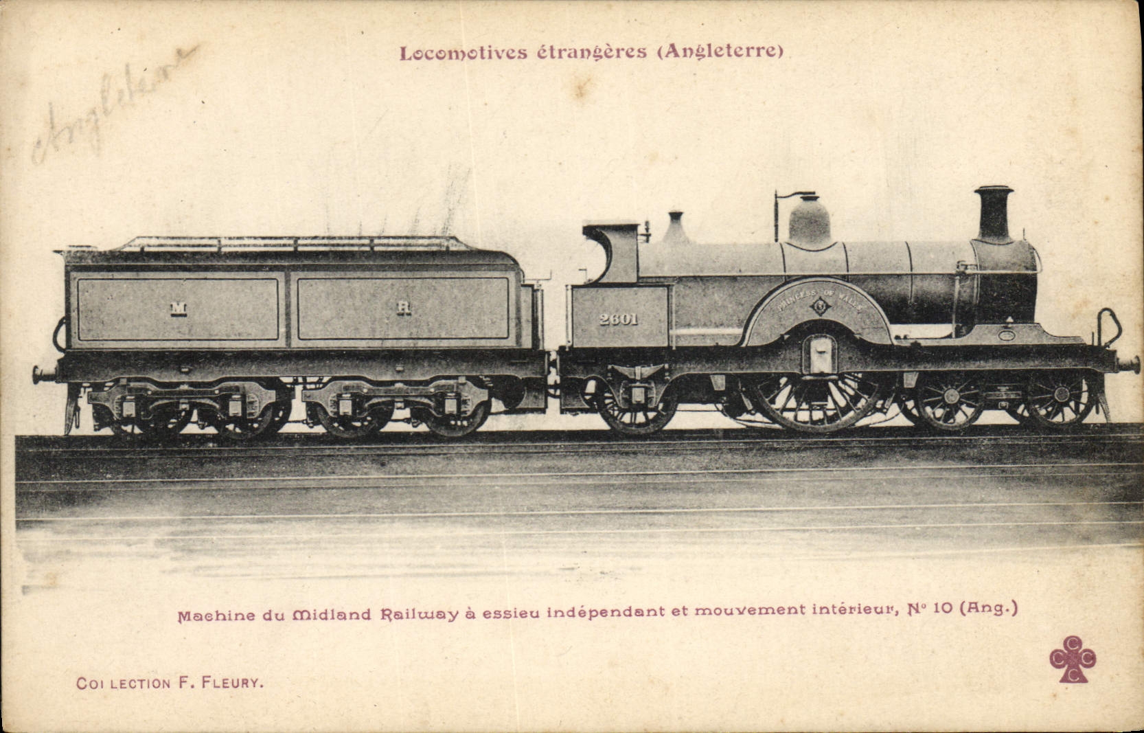 VINTAGE POSTCARD Train Engine Machine of Midland Railway