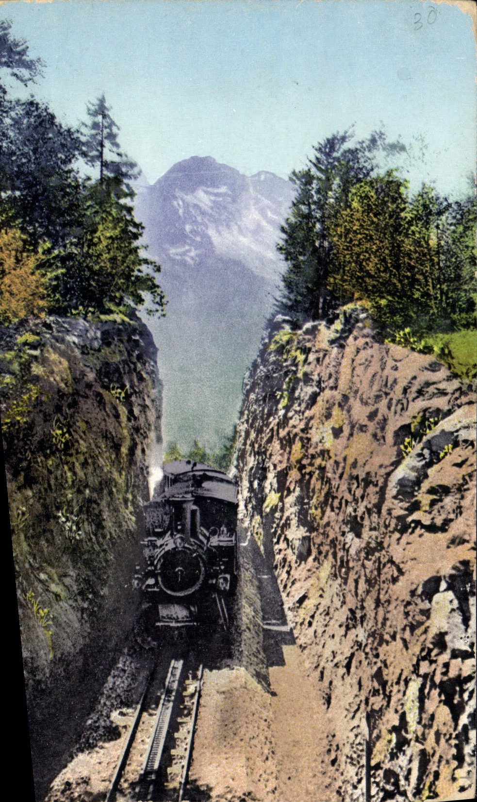 CPA Train Locomotive Brunigbahn auf der Passhohe