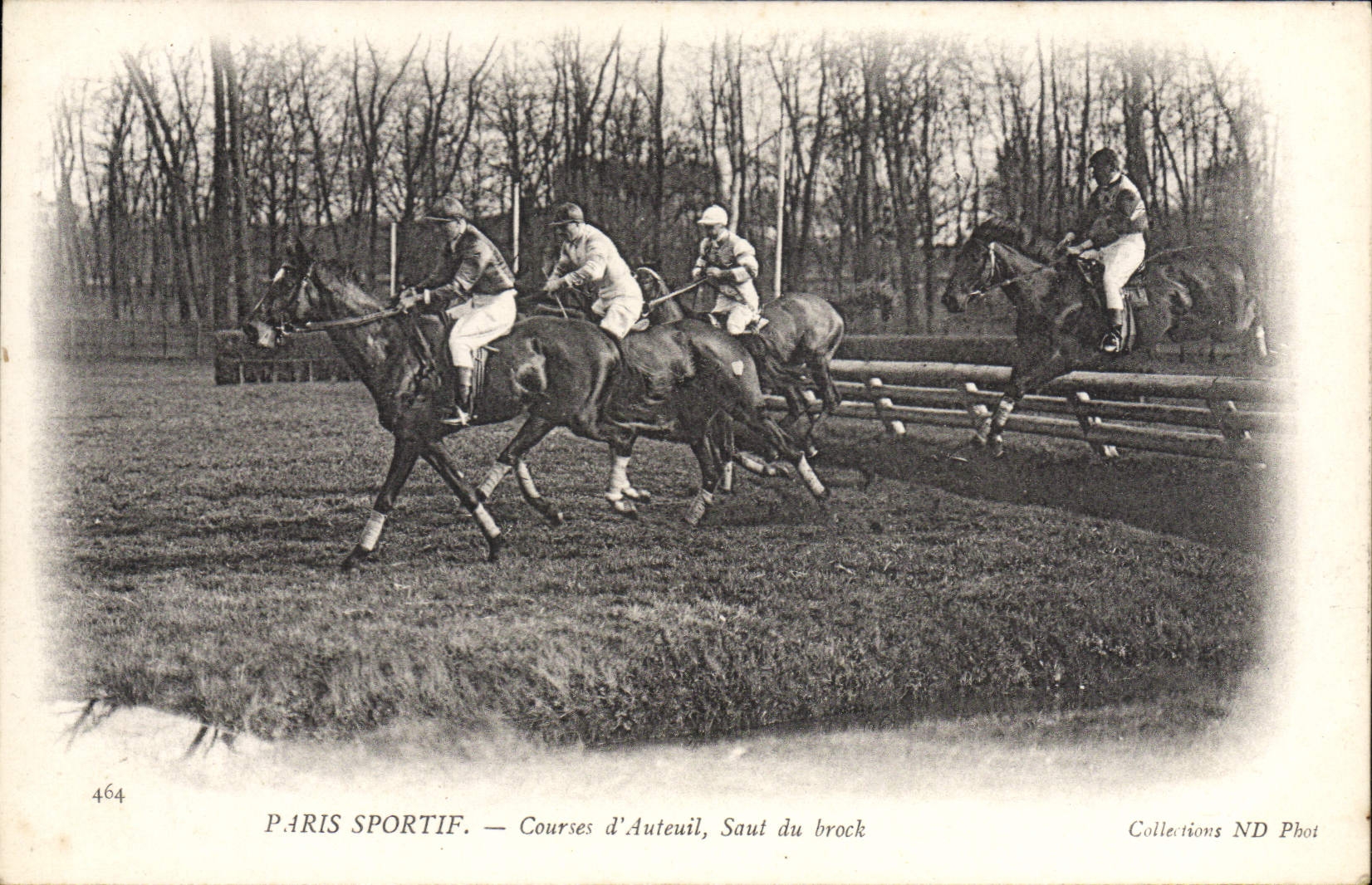 Las razas Sporting de Hippisme París de la equitación del caballo de la POSTAL de la VENDIMIA de salto de Auteuil del brock REMATAN