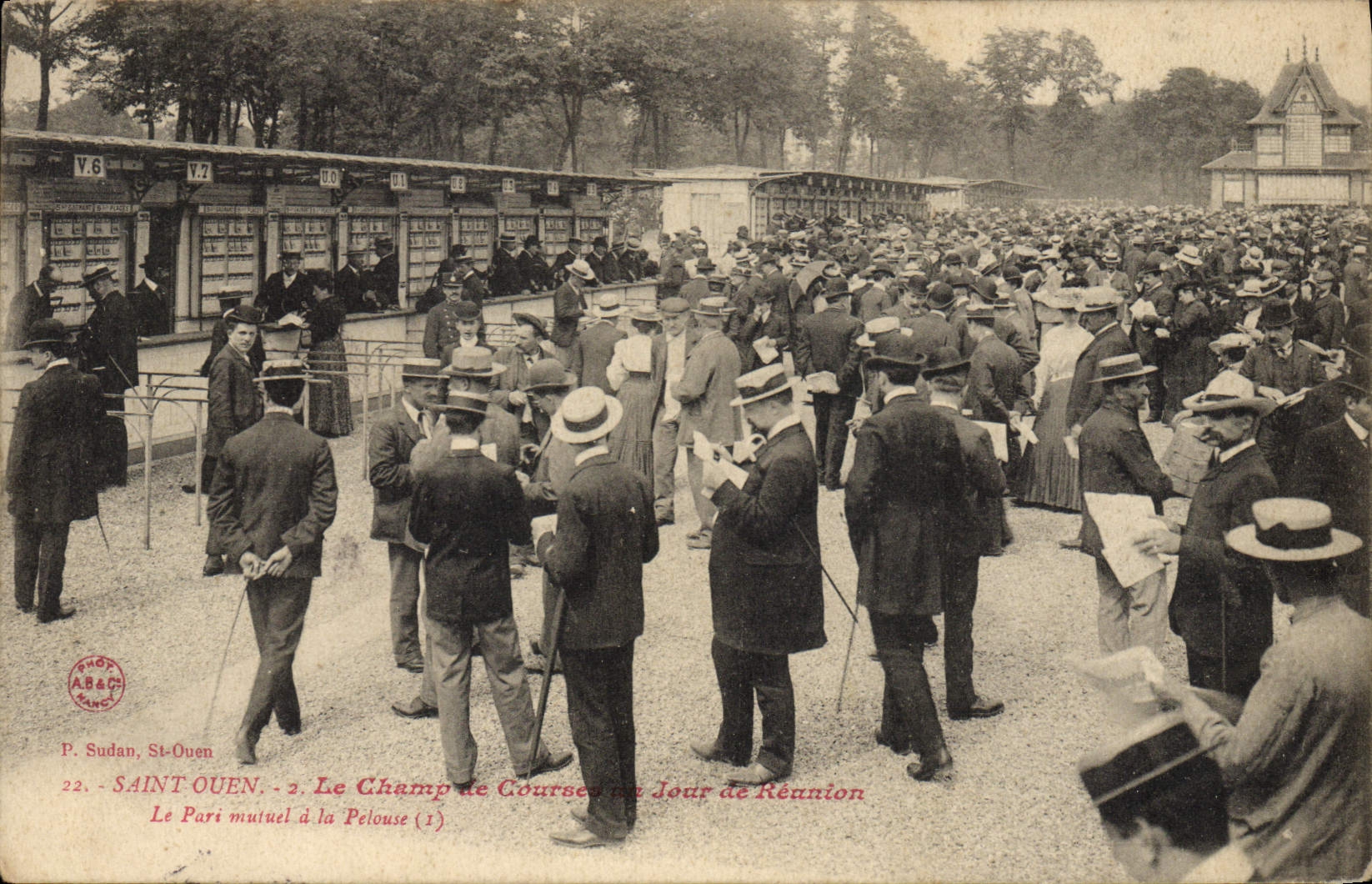 CPA Cheval Equitation Hippisme Saint-Ouen Le champ de courses Jour de reunion Le pari mutuel a la pelouse TOP