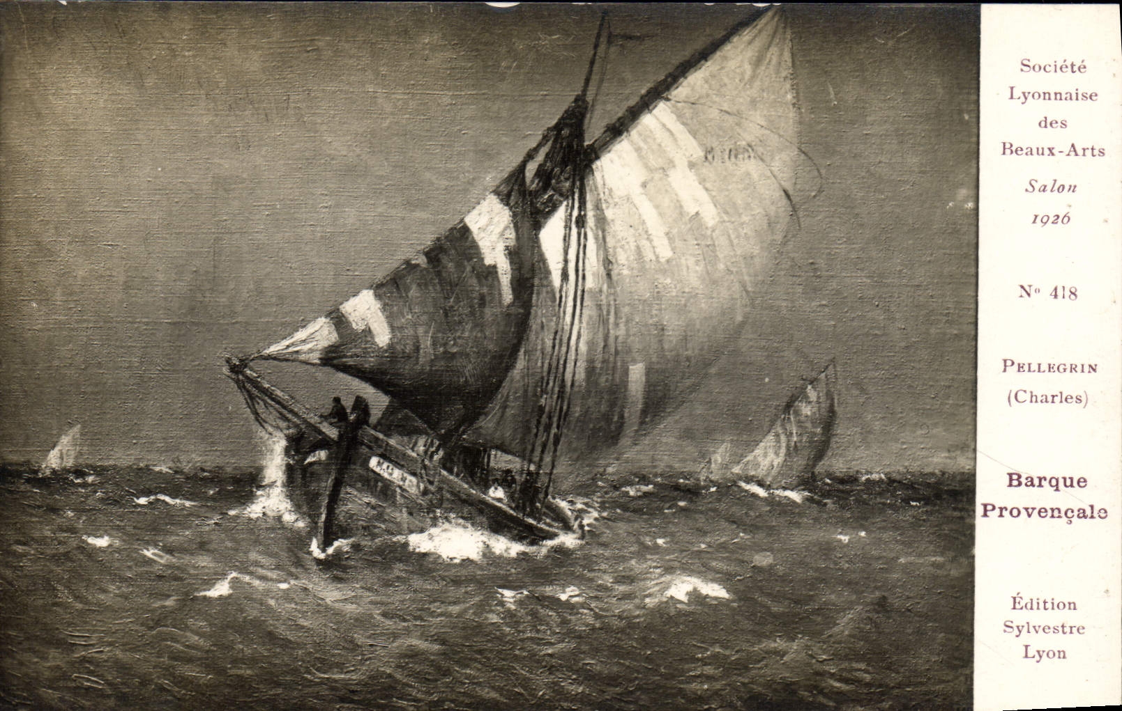 CPA Bateau Barque provencale Salon 1926