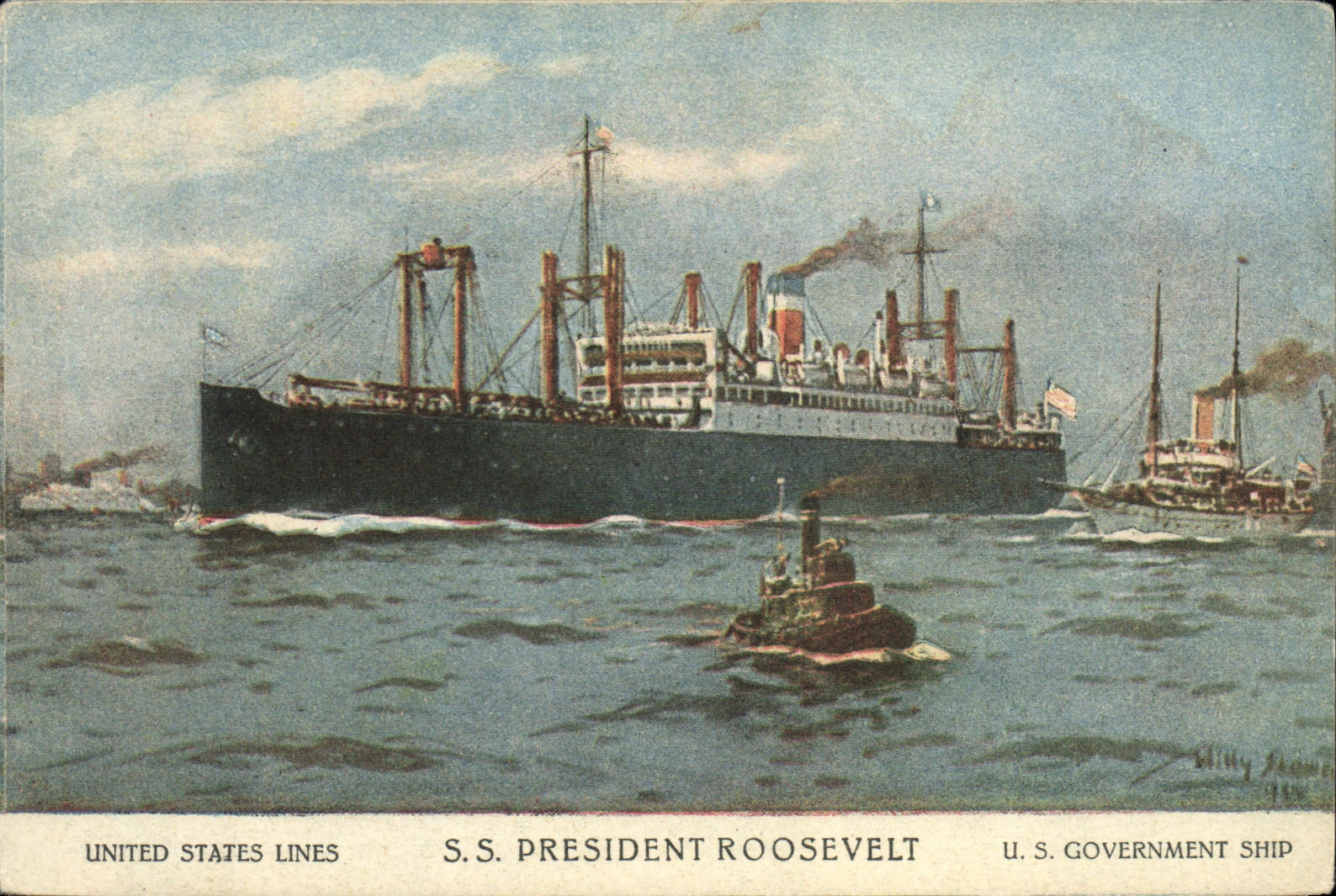 CPA Bateau Paquebot SS President Roosevelt