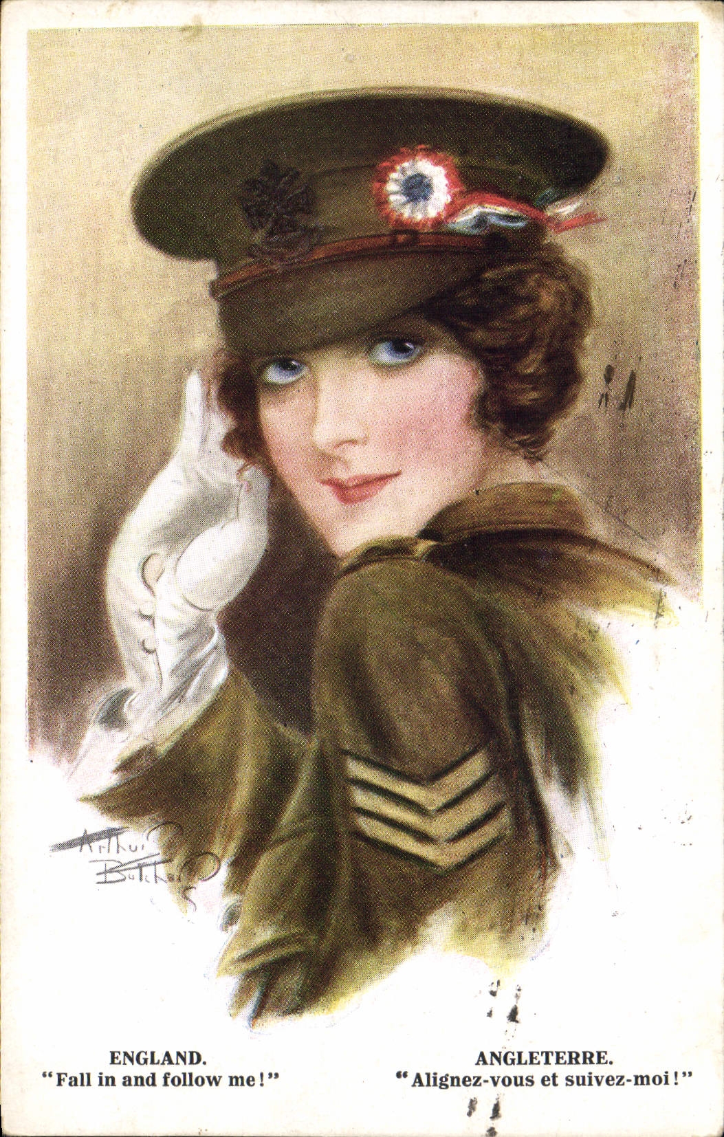 CPA Fantaisie Illustrateur Angleterre Militaria