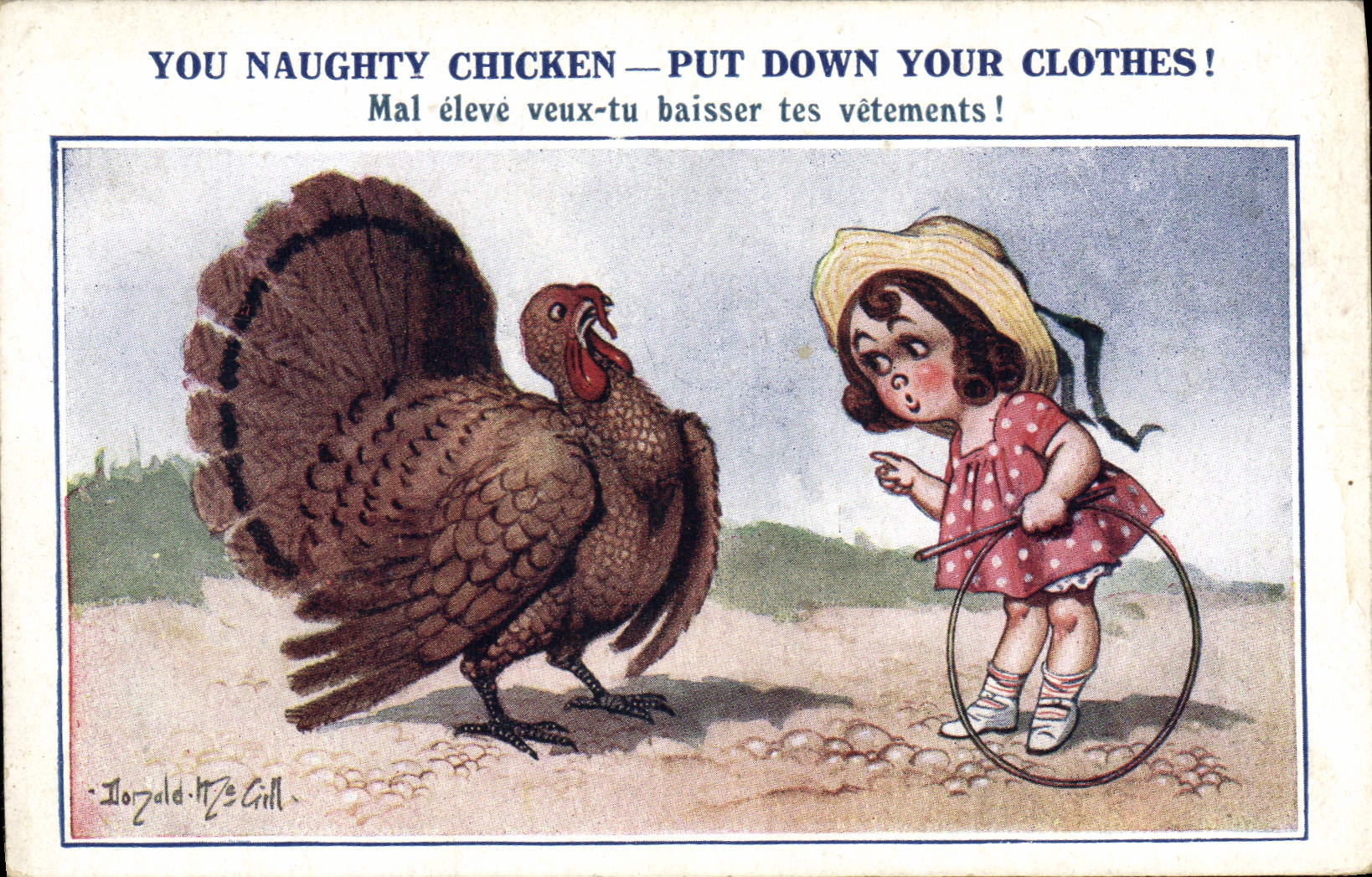 VINTAGE POSTCARD Fantasy Illustrator Enfan Hoop Turkey Donald Mc Gill