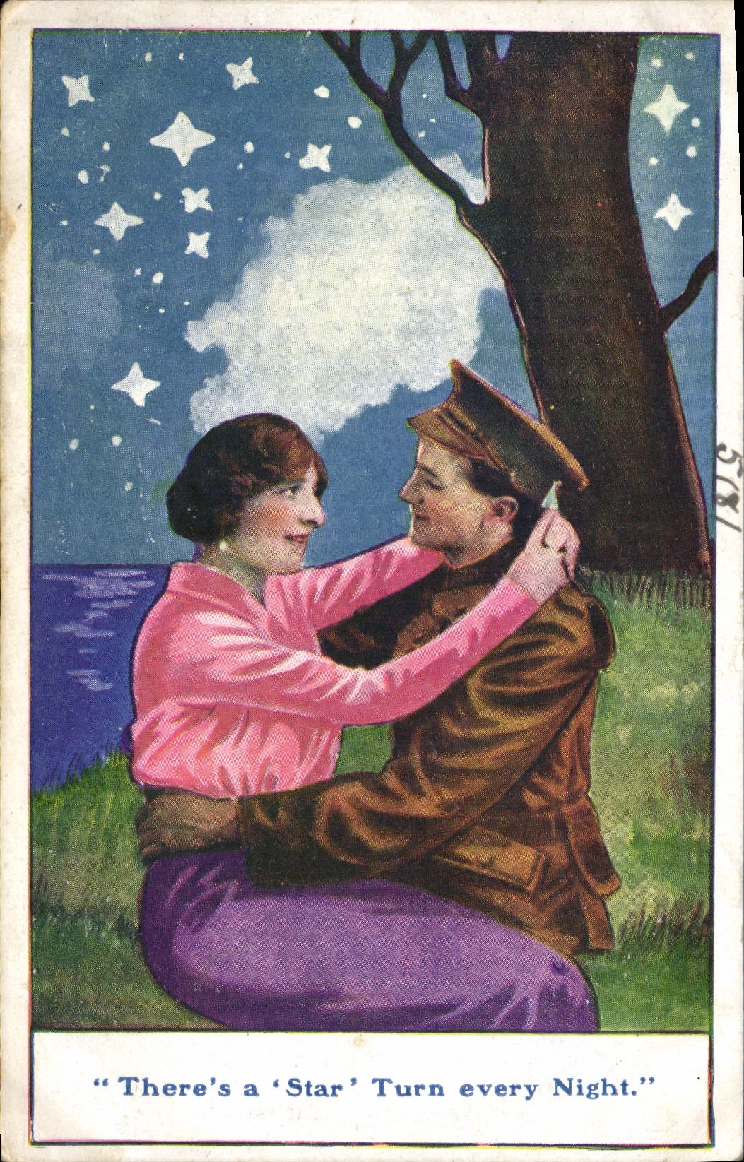 CPA Fantaisie Illustrateur Femme Soldat Militaria