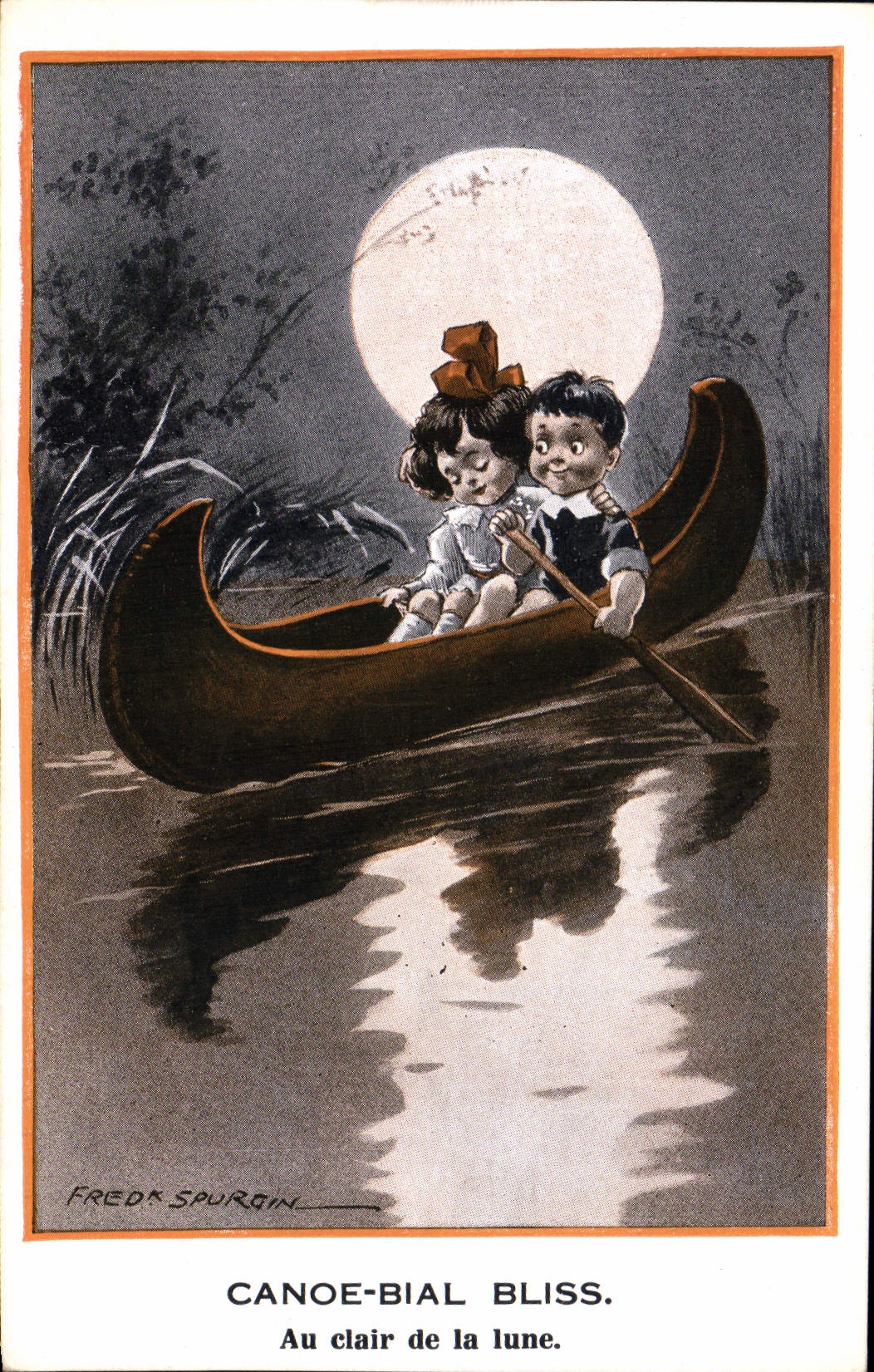 CPA Fantaisie Illustrateur Enfants Canoe Fred Spurgin