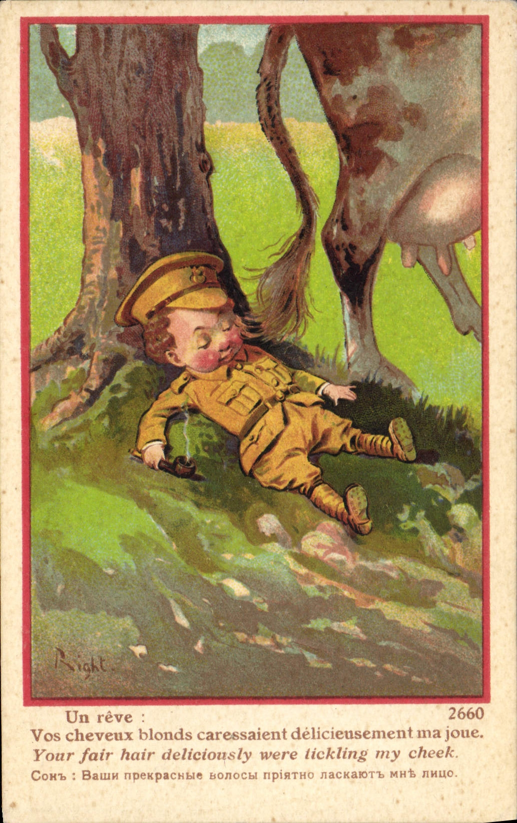 CPA Fantaisie Illustrateur Soldat Militaria 