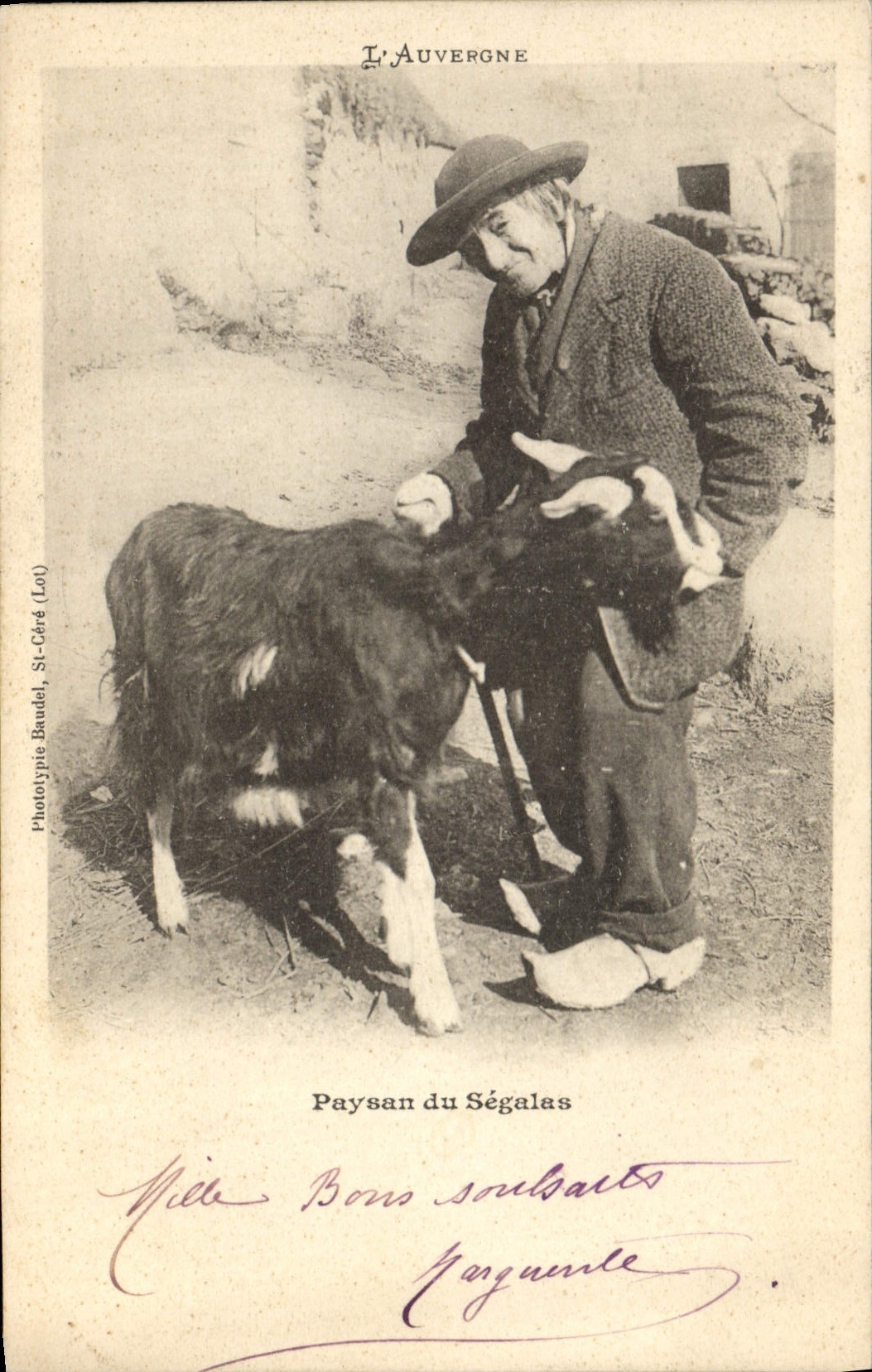 CPA Auvergne Paysan du Segalais Chevre TOP