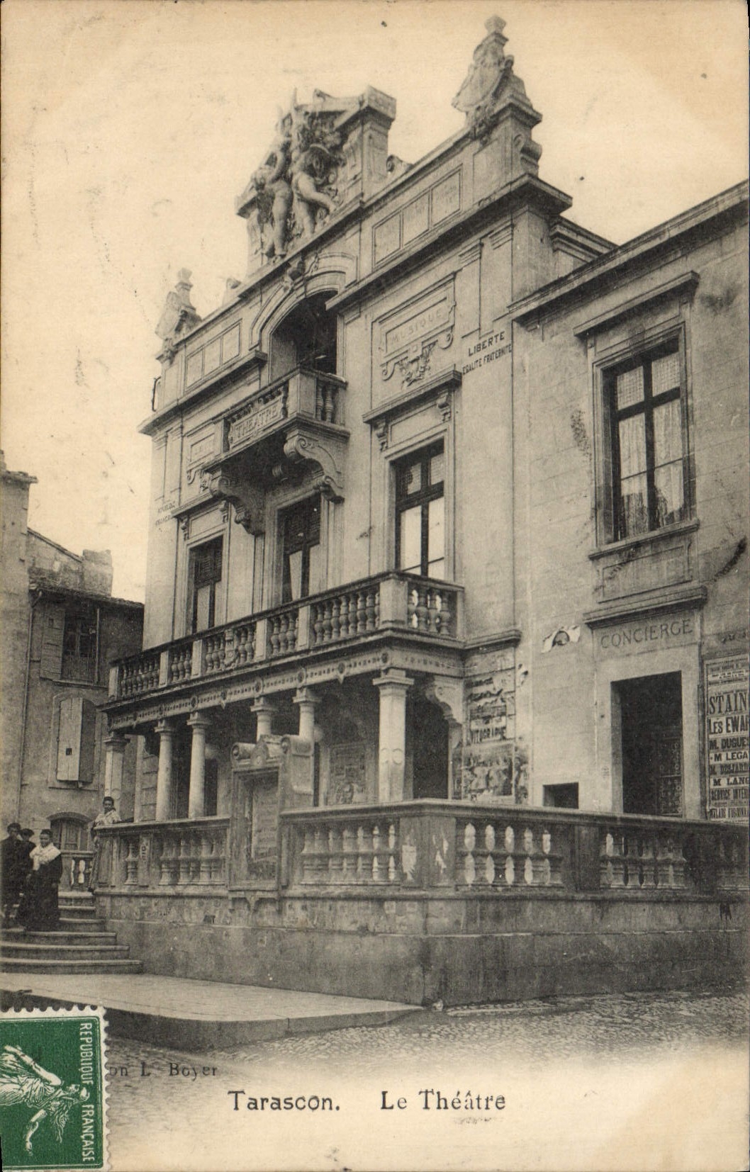VINTAGE POSTCARD Tarascon Theater