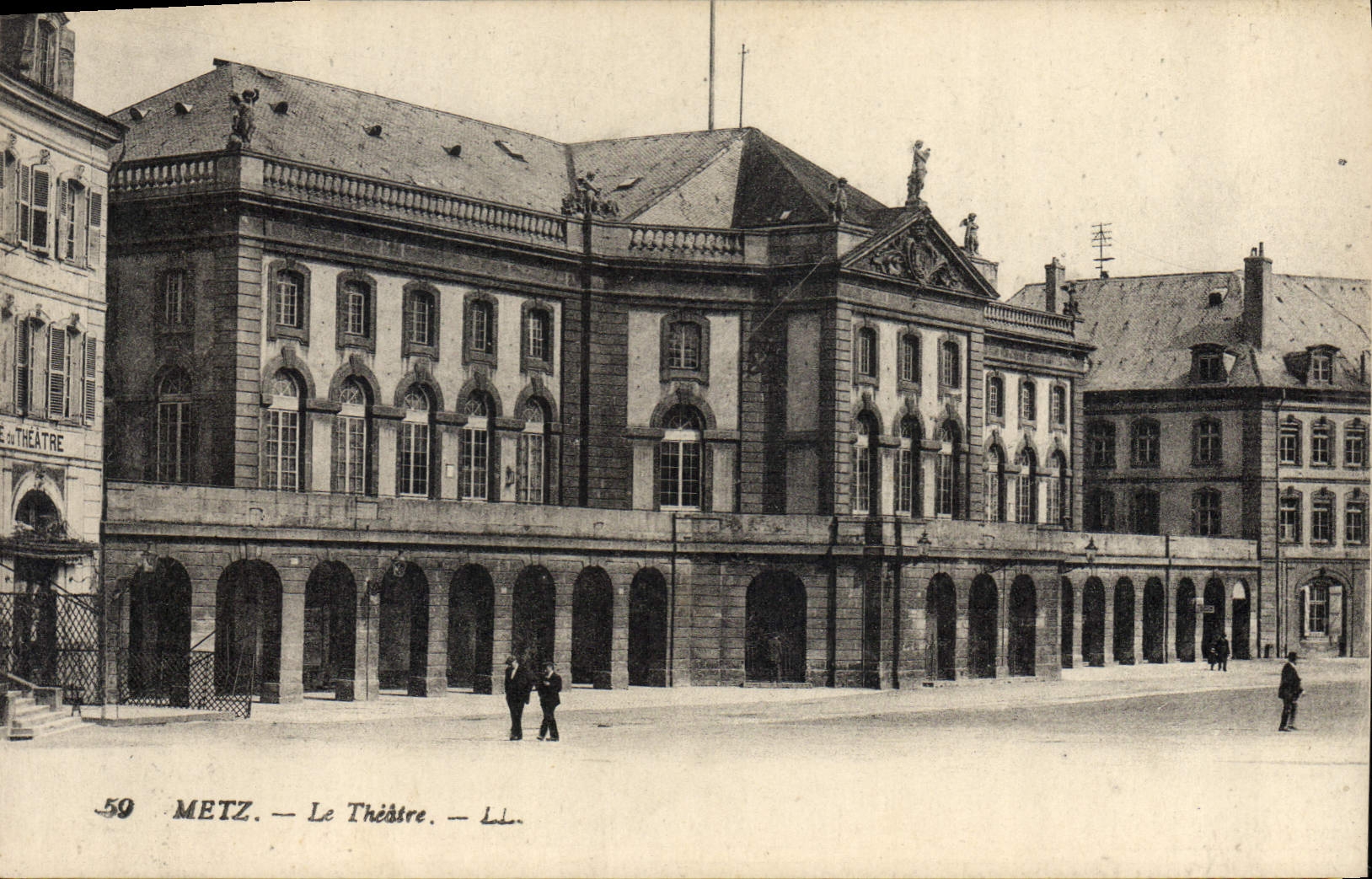 VINTAGE POSTCARD Metz Theater