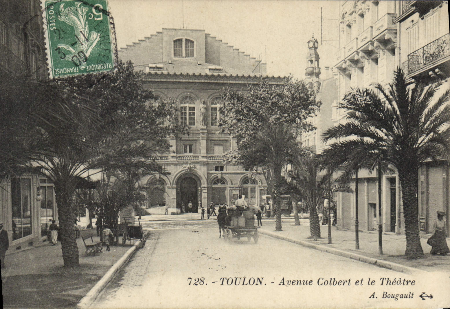 CPA Toulon Avenue Colbert et Theatre 