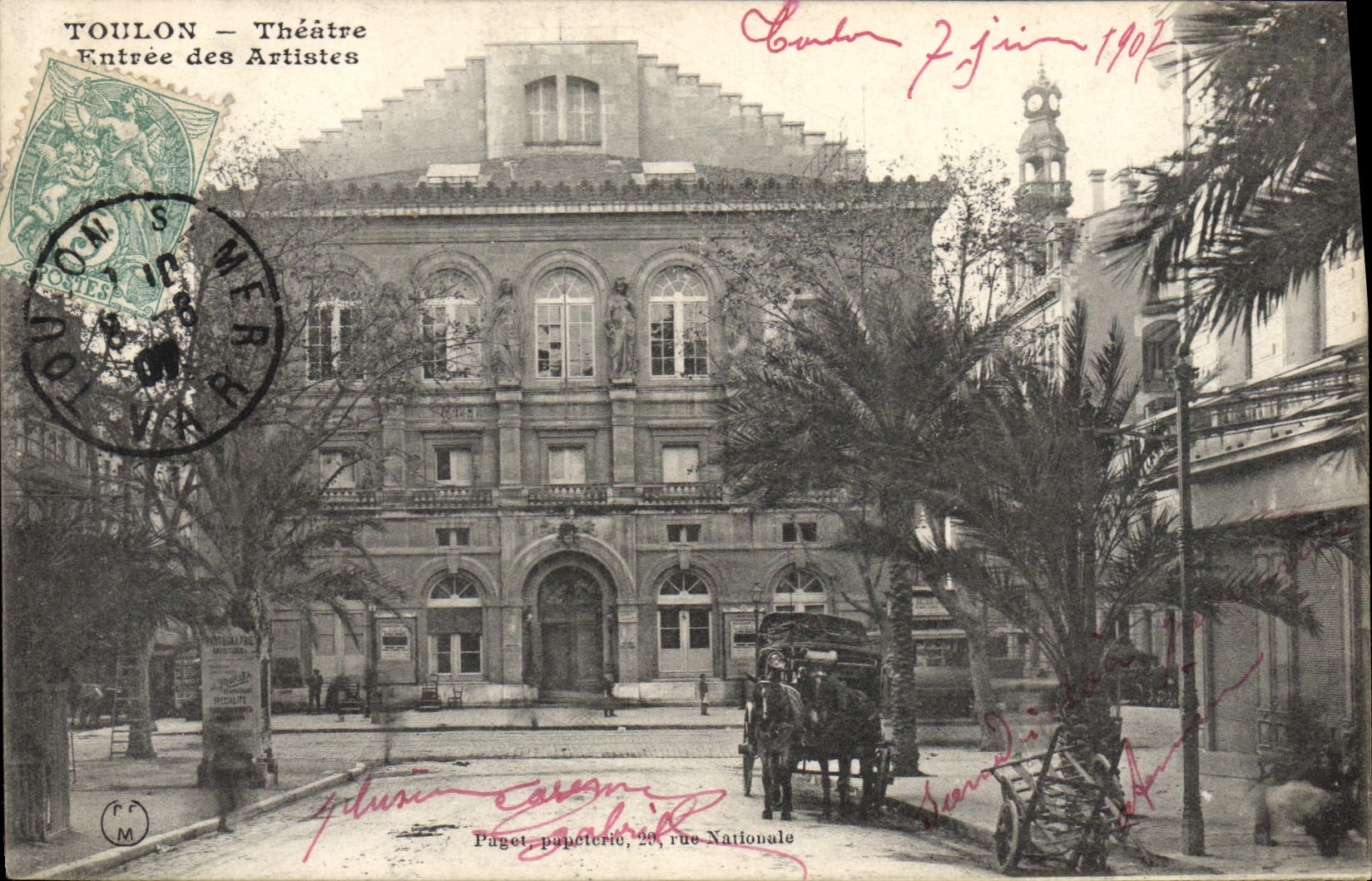 CPA Toulon Theatre Entree des artistes