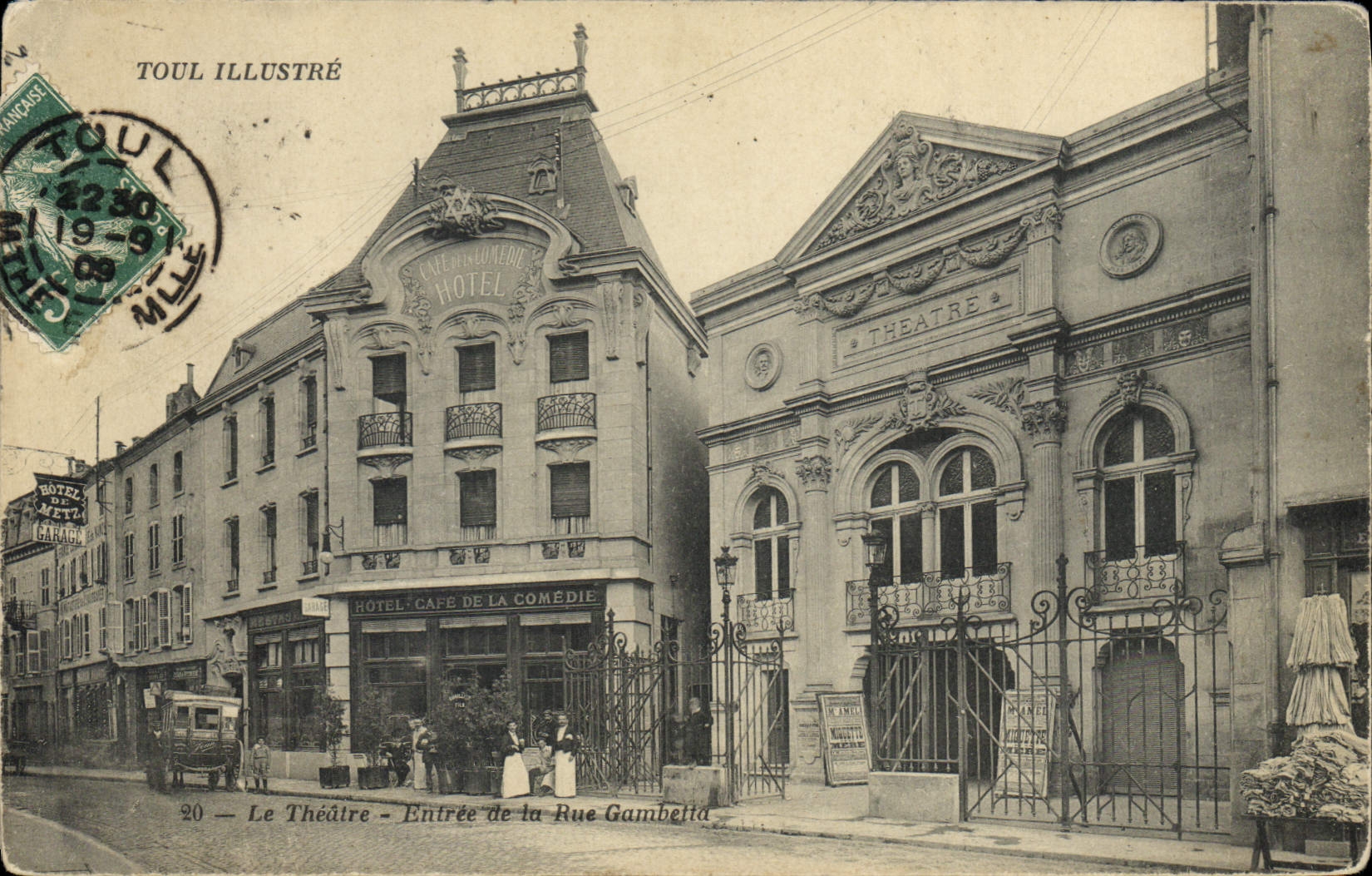 CPA Theatre Entree de la rue Gambetta Toul