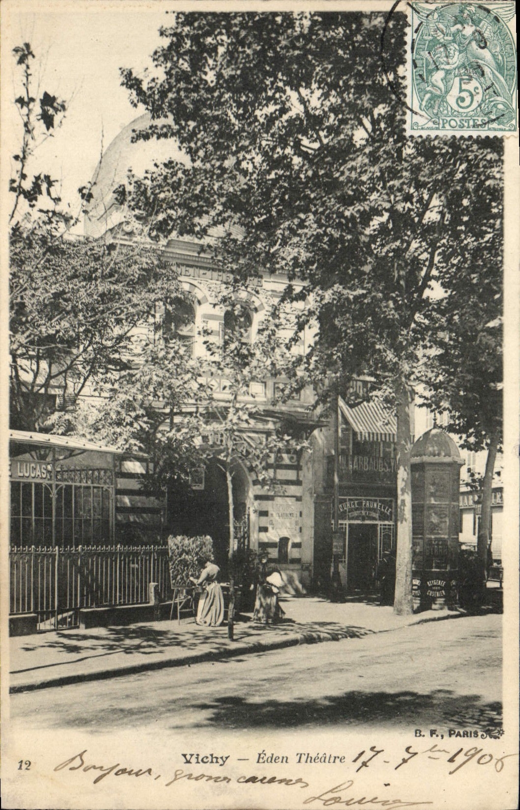VINTAGE POSTCARD Vichy Eden Theater