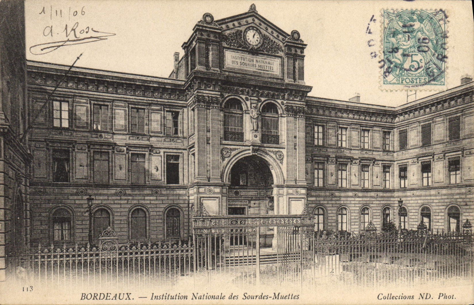 CPA Bordeaux Institution nationale des Sourdes Muettes 