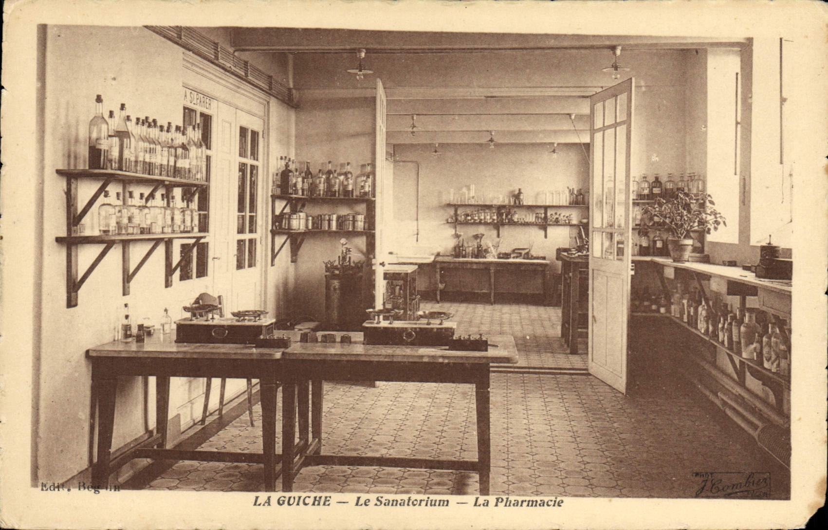 VINTAGE POSTCARD Guiche the sanatorium pharmacy