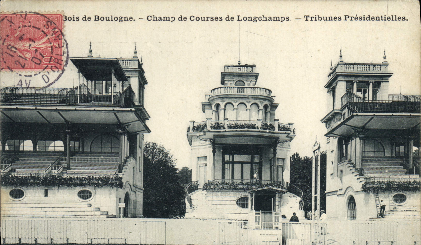 CPA Cheval Equitation Hippisme Paris Bois de Boulogne Champ de courses de Longchamps Tribunes presidentielles