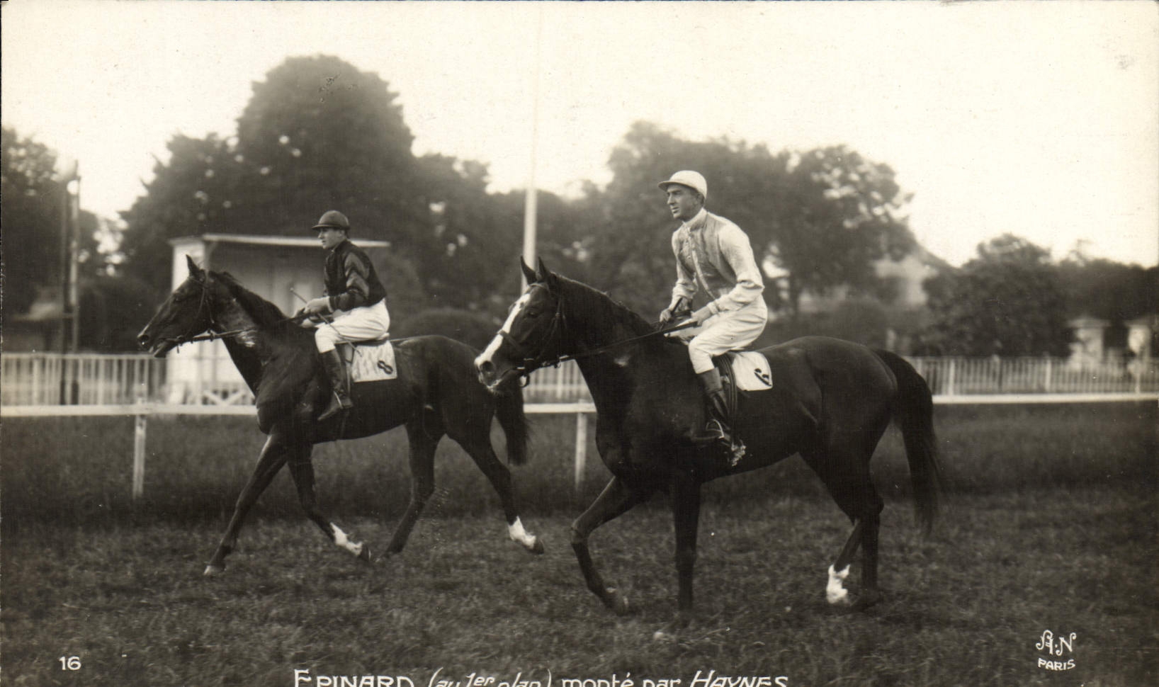 La equitación Hippisme Epinard de Cheval de la POSTAL de la VENDIMIA sube por Haynes
