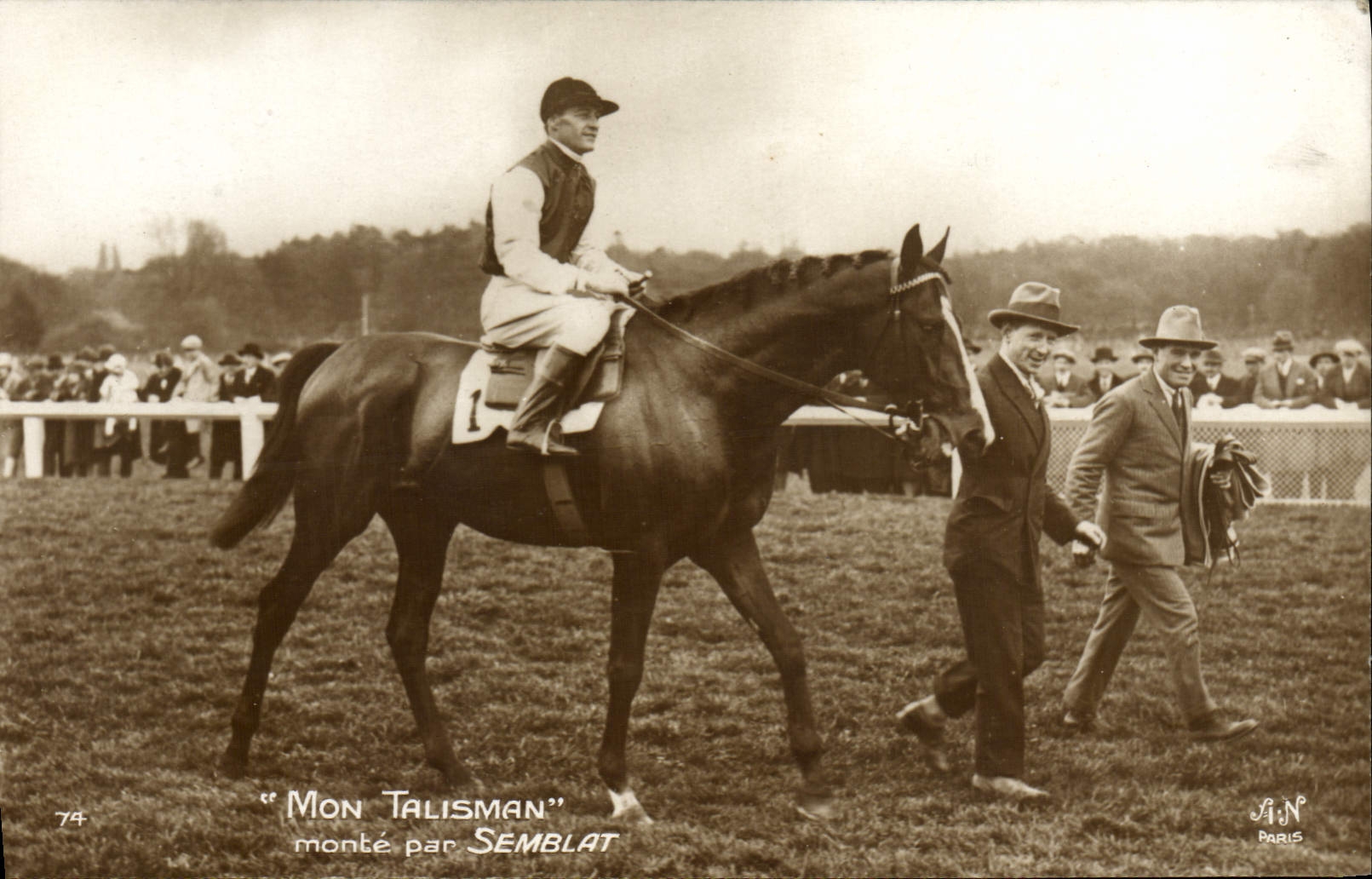 CPA Cheval Equitation Hippisme Mon Talisman monte par Semblat