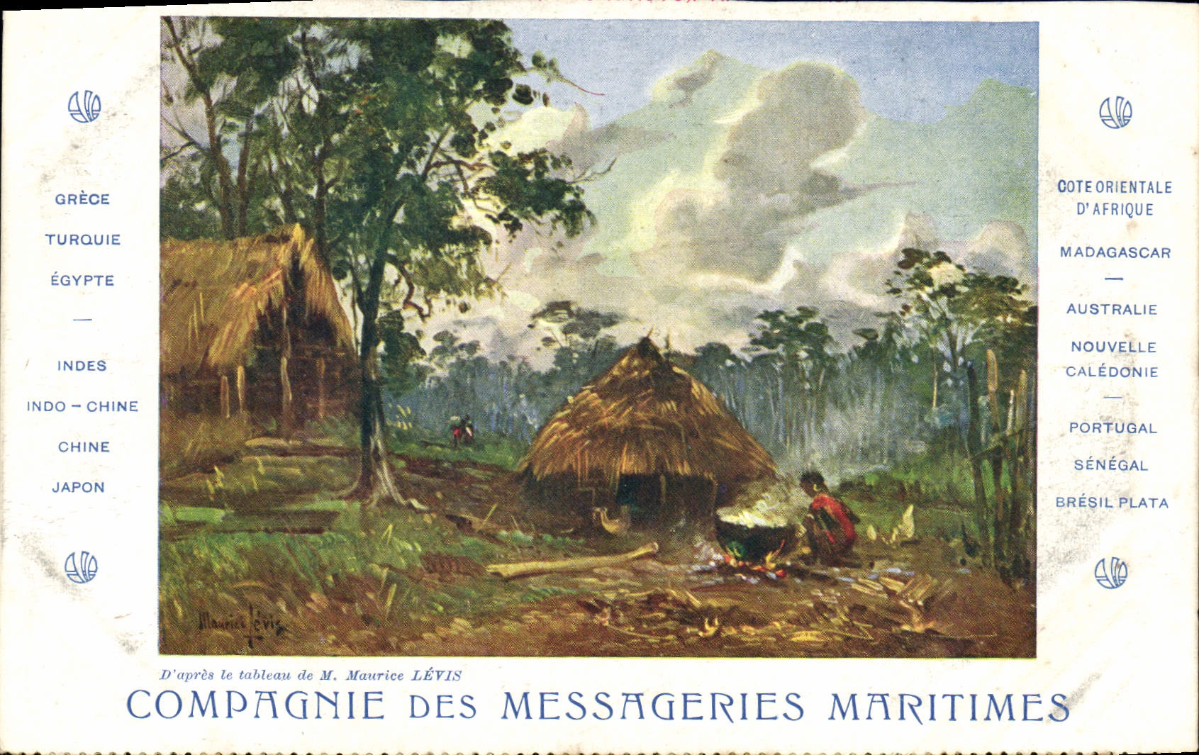 CPA Bateau Paquebot Messageries Maritimes Maurice Levis 