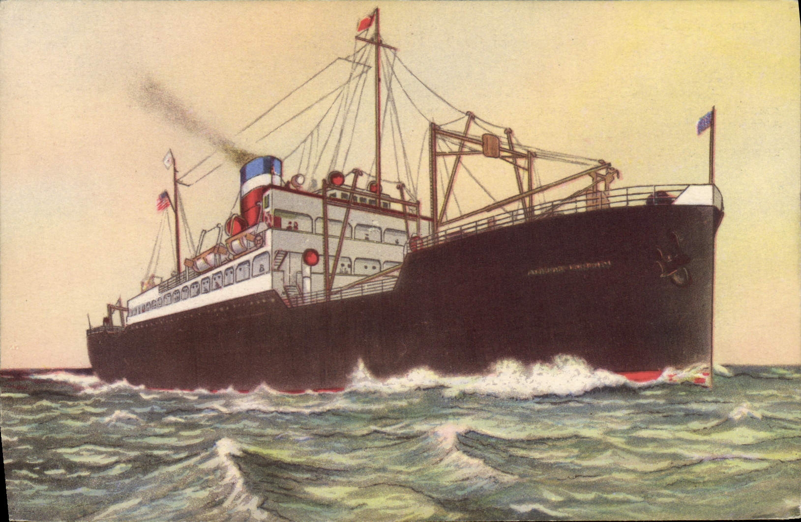 CPA Bateau Paquebot American Merchant lines