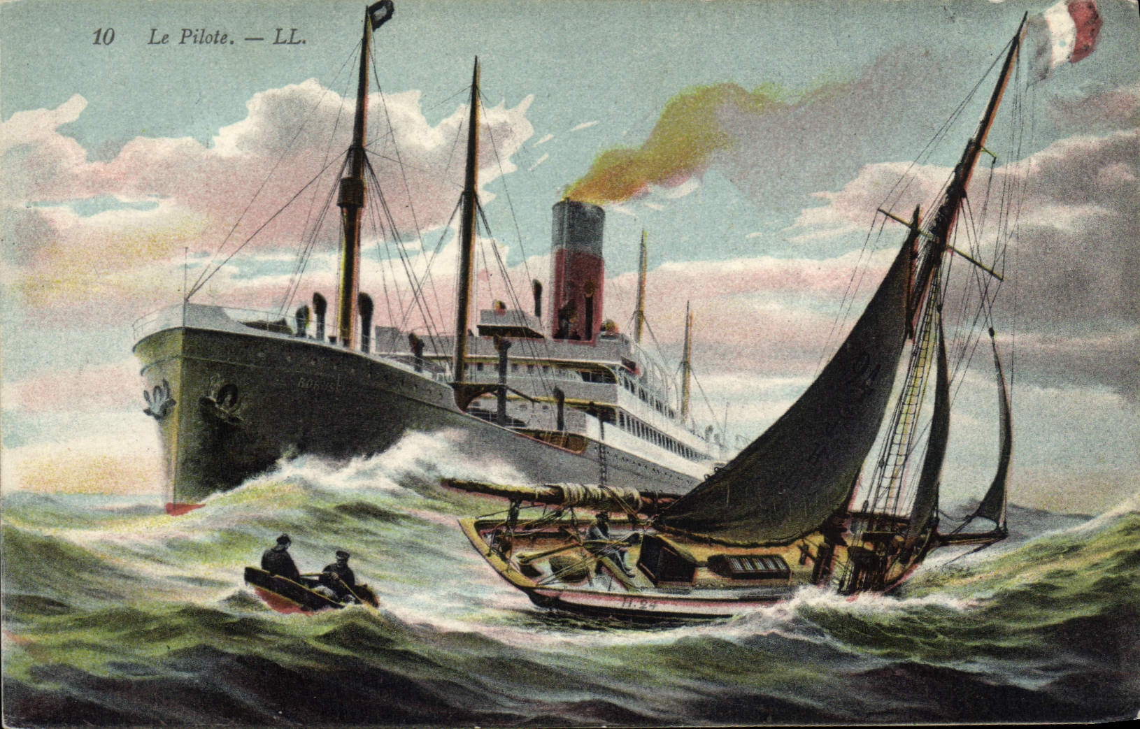 CPA Bateau Paquebot Le pilote 