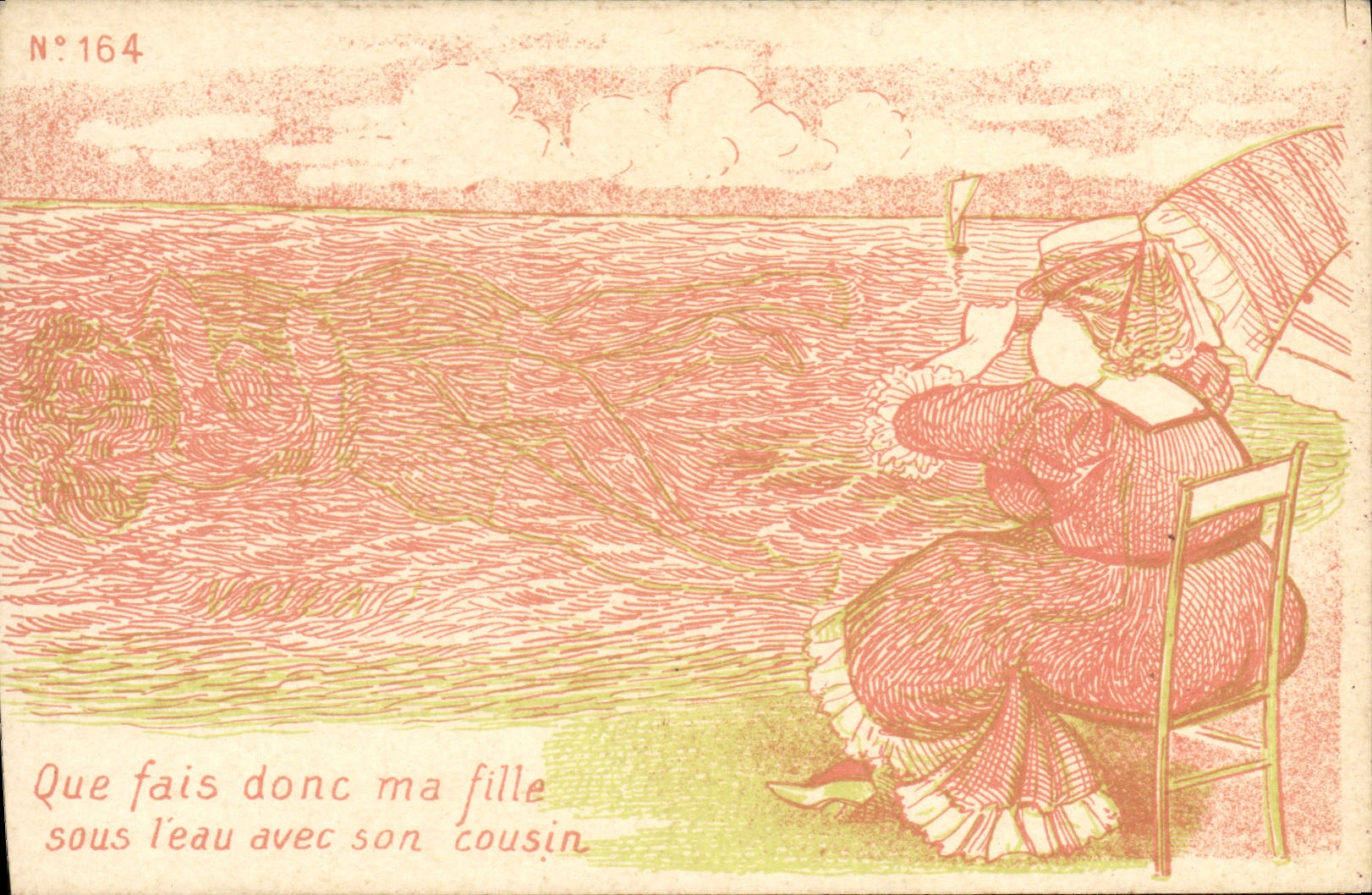 CPA Nu erotique Femme Que fais donc ma fille