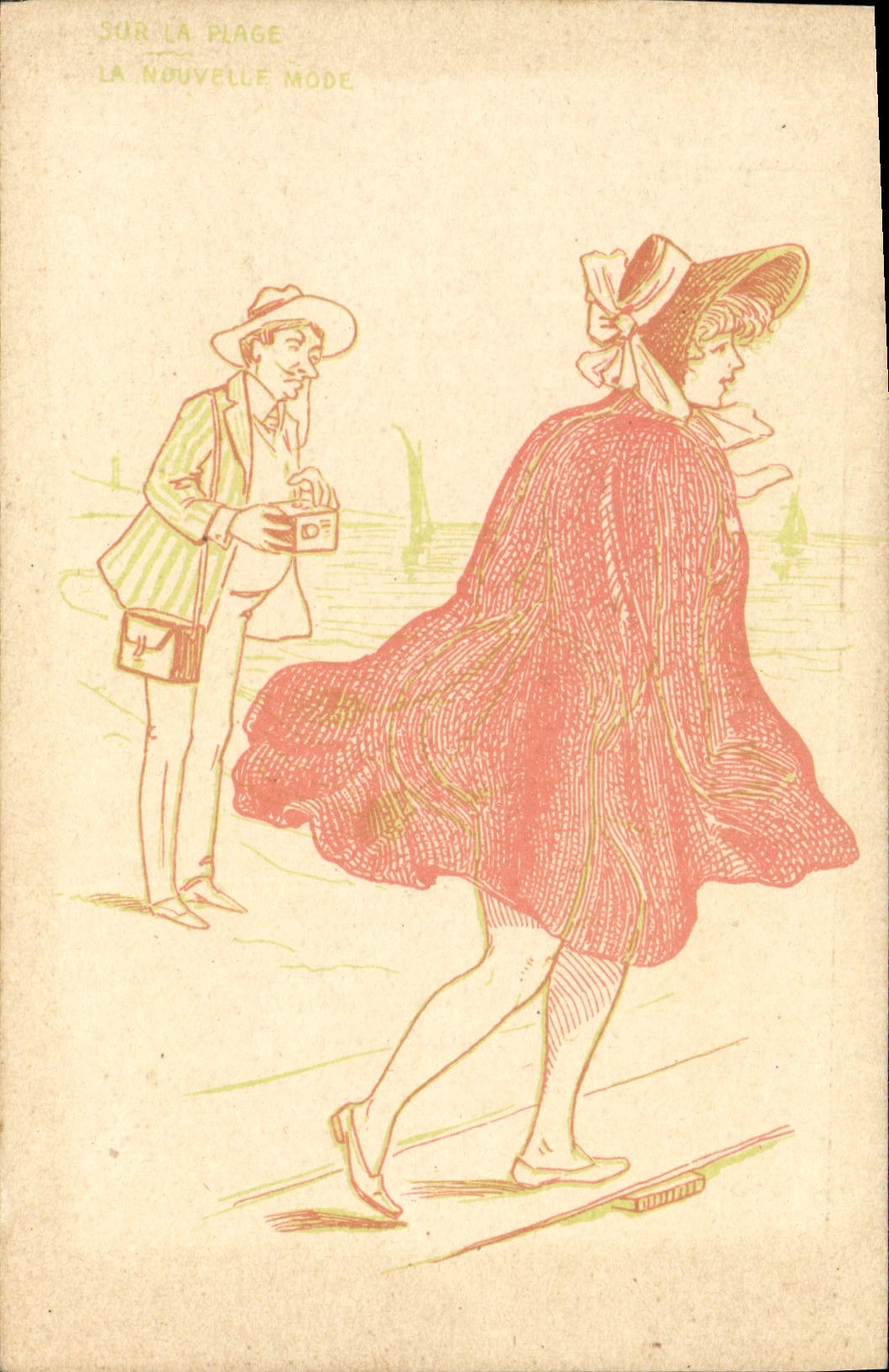 VINTAGE POSTCARD Naked erotic Woman Photographer