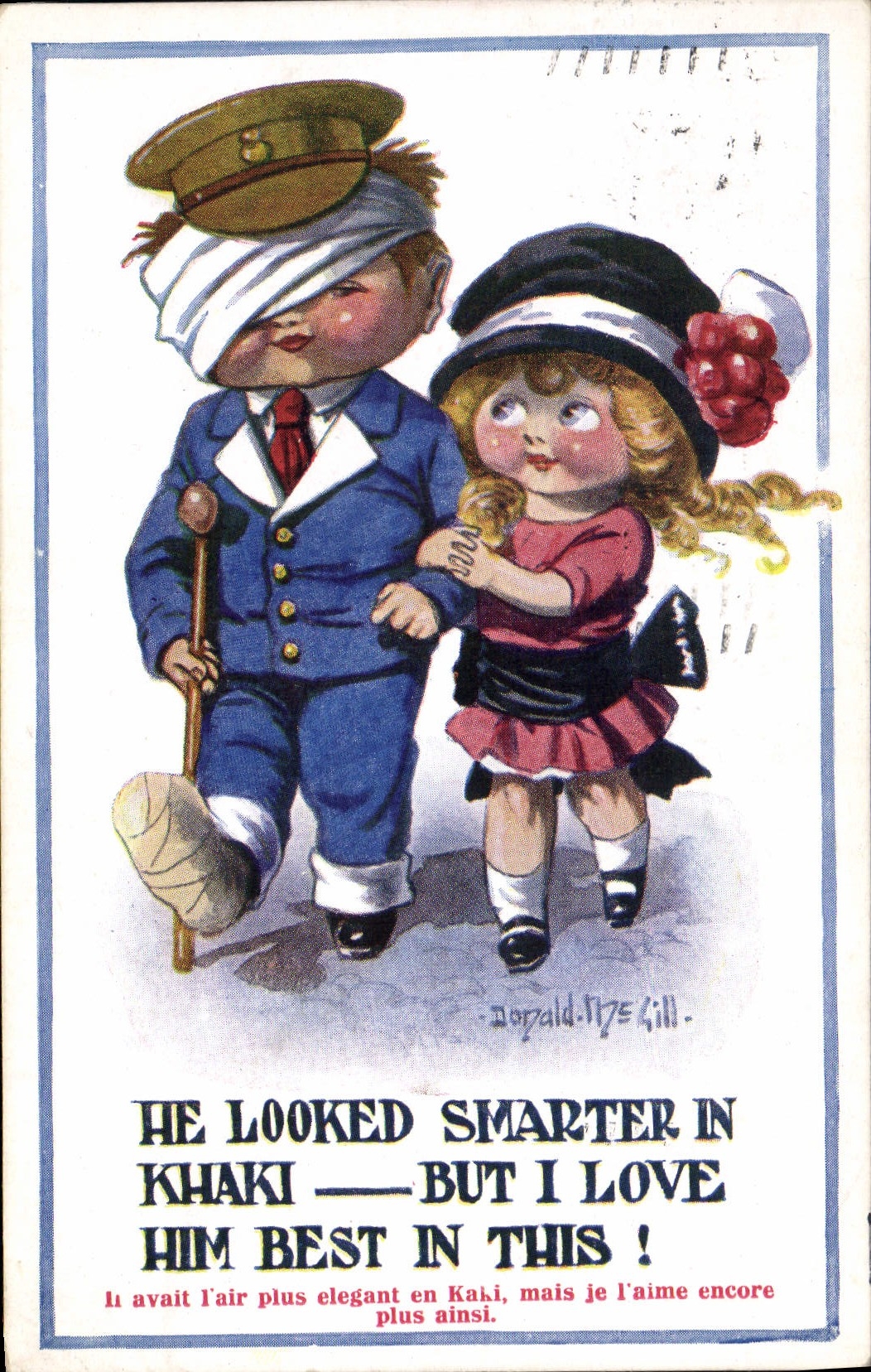 VINTAGE POSTCARD Fantasy Illustrator Soldier Militaria Donald Mc Gill