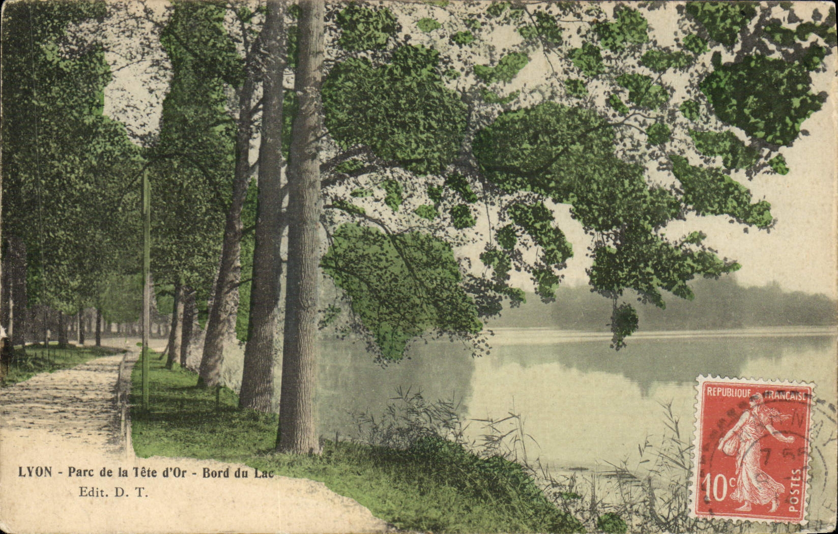 CPA Lyon Parc de la Tete d'Or Bord Du Lac